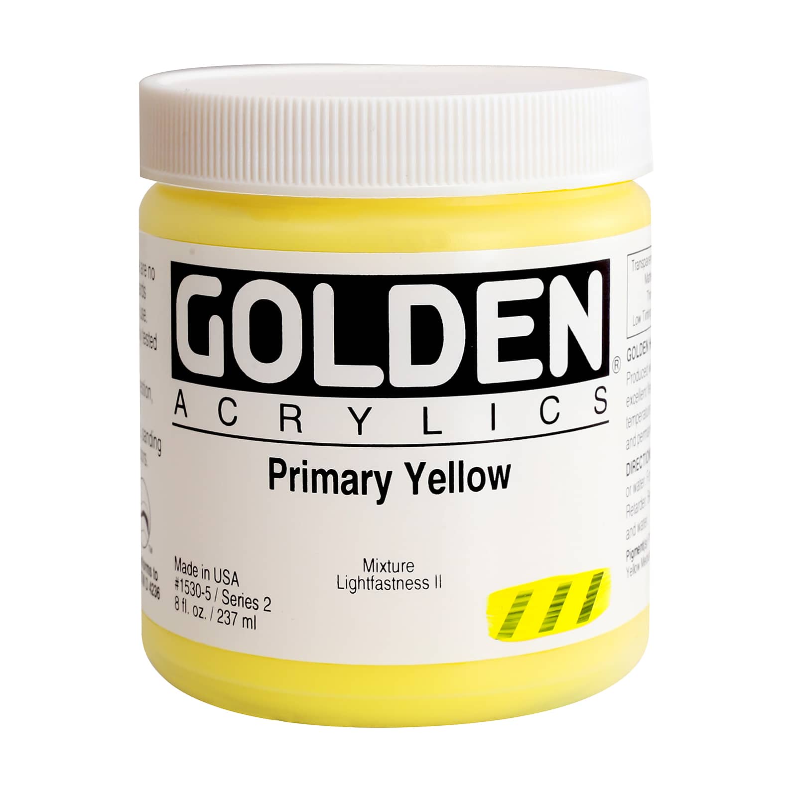 Golden Heavy Body Acrylic Paint, 8 oz in Primary Yellow
