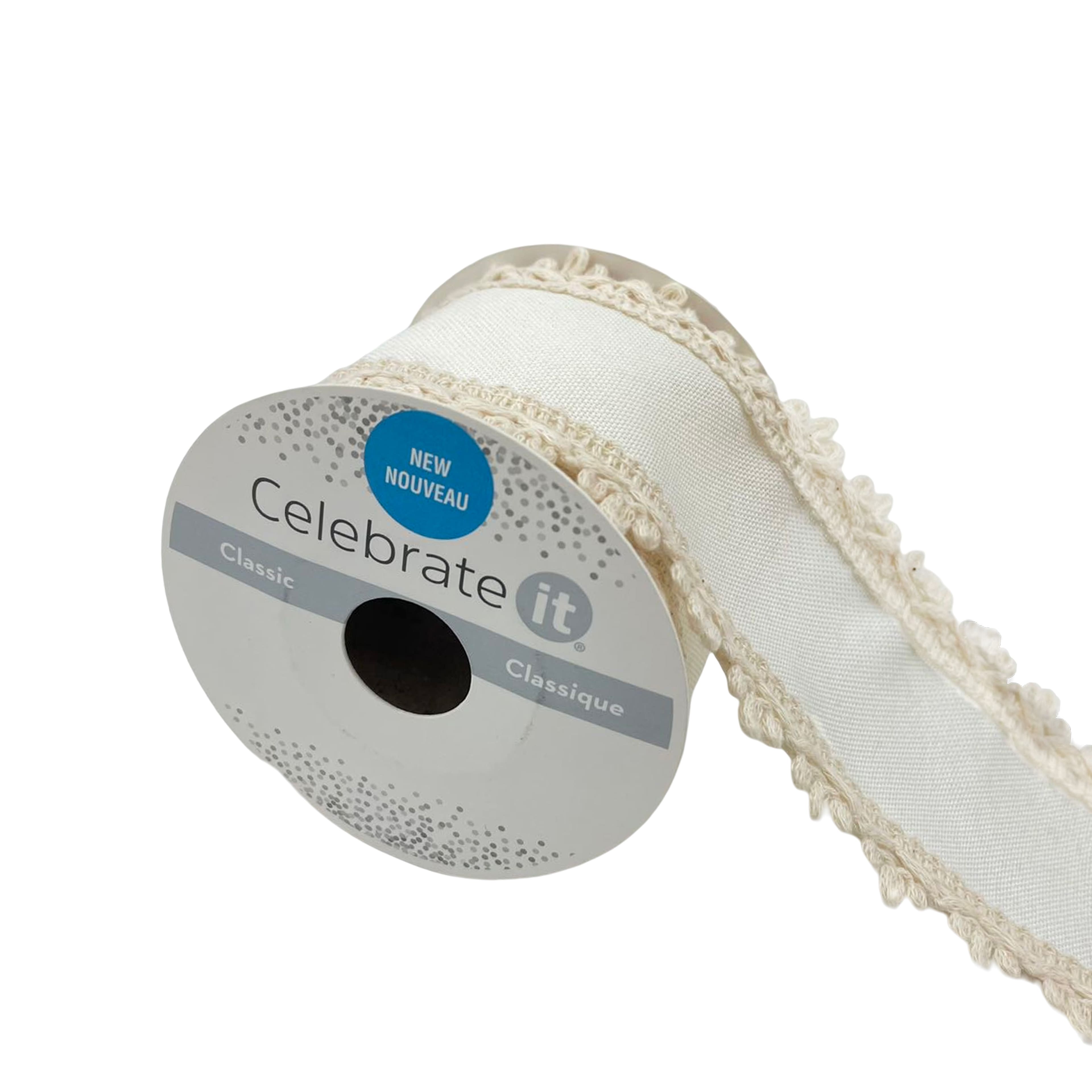 12 Pack: 2.5" x 2yd. Faux Linen Trim Ribbon by Celebrate It®