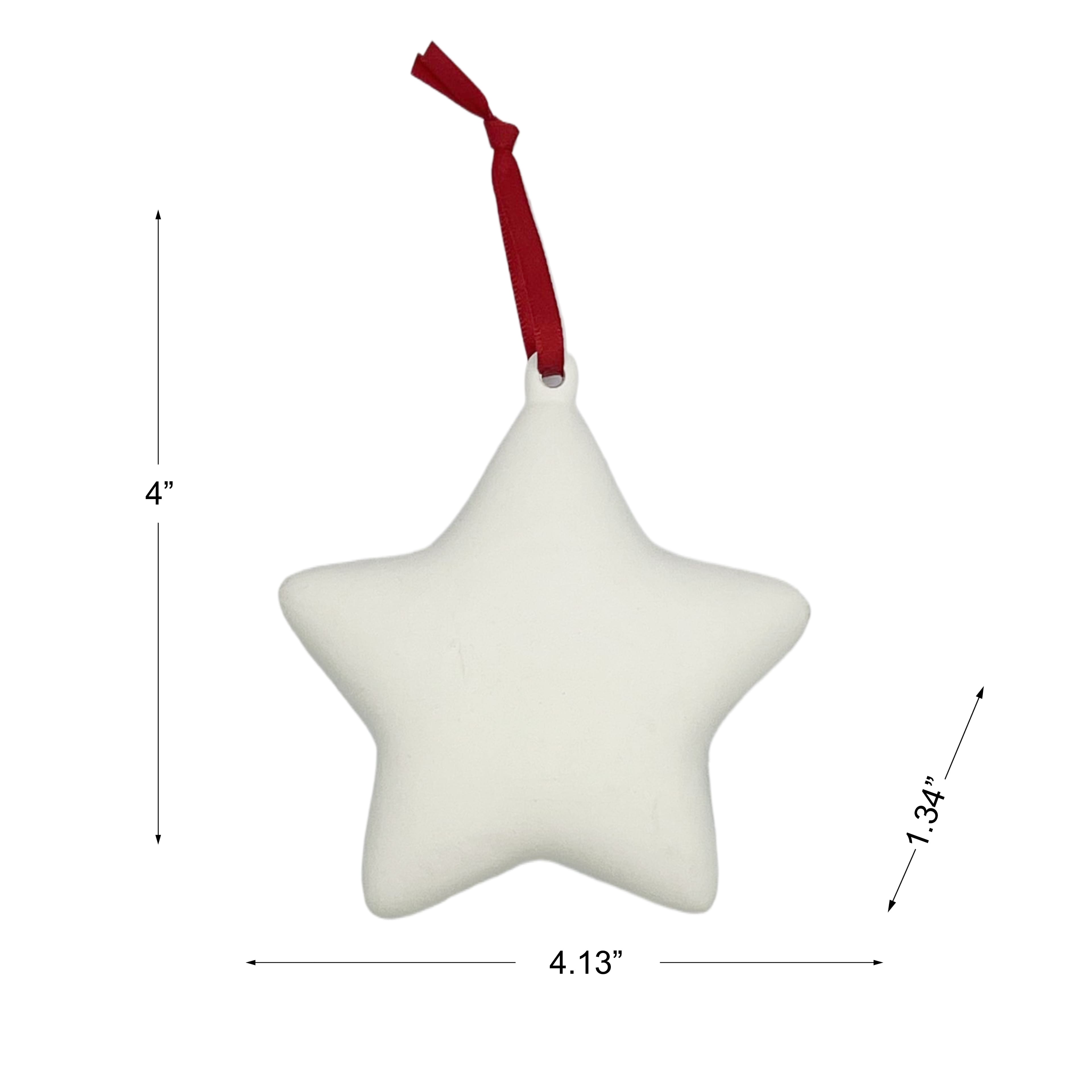 4&#x22; DIY Ceramic 3D Star Ornament by Make Market&#xAE;
