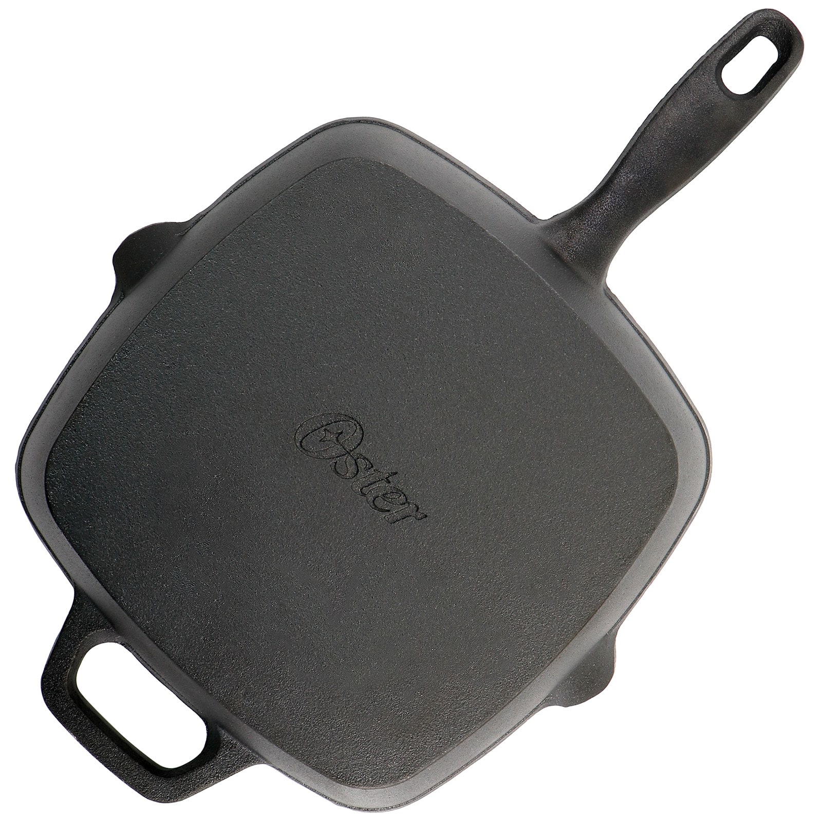 Oster Castaway 10'' Square Cast Iron Grill Pan with Pouring Spouts