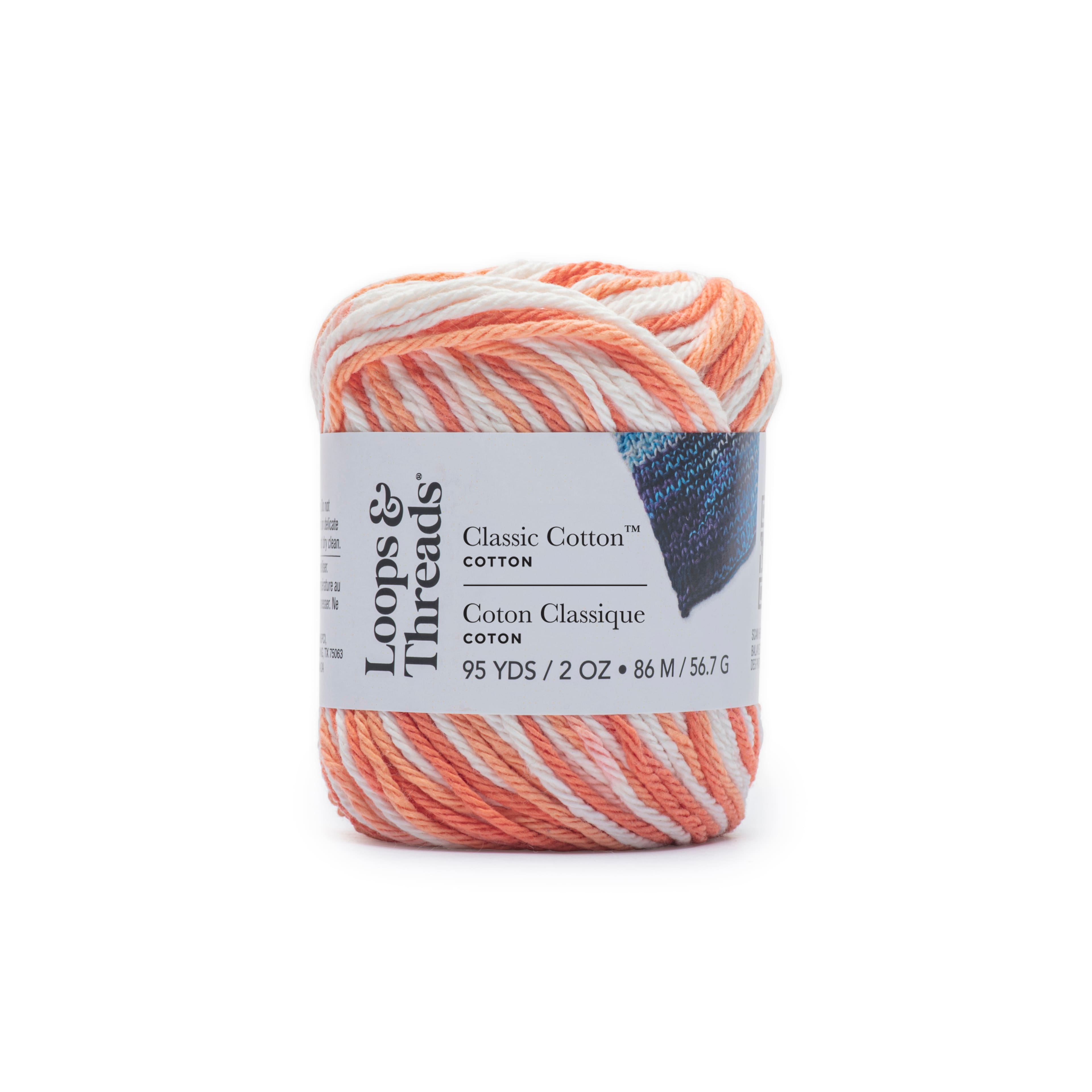 18 Pack: Classic Cotton&#x2122; Patterned Yarn by Loops &#x26; Threads&#xAE;
