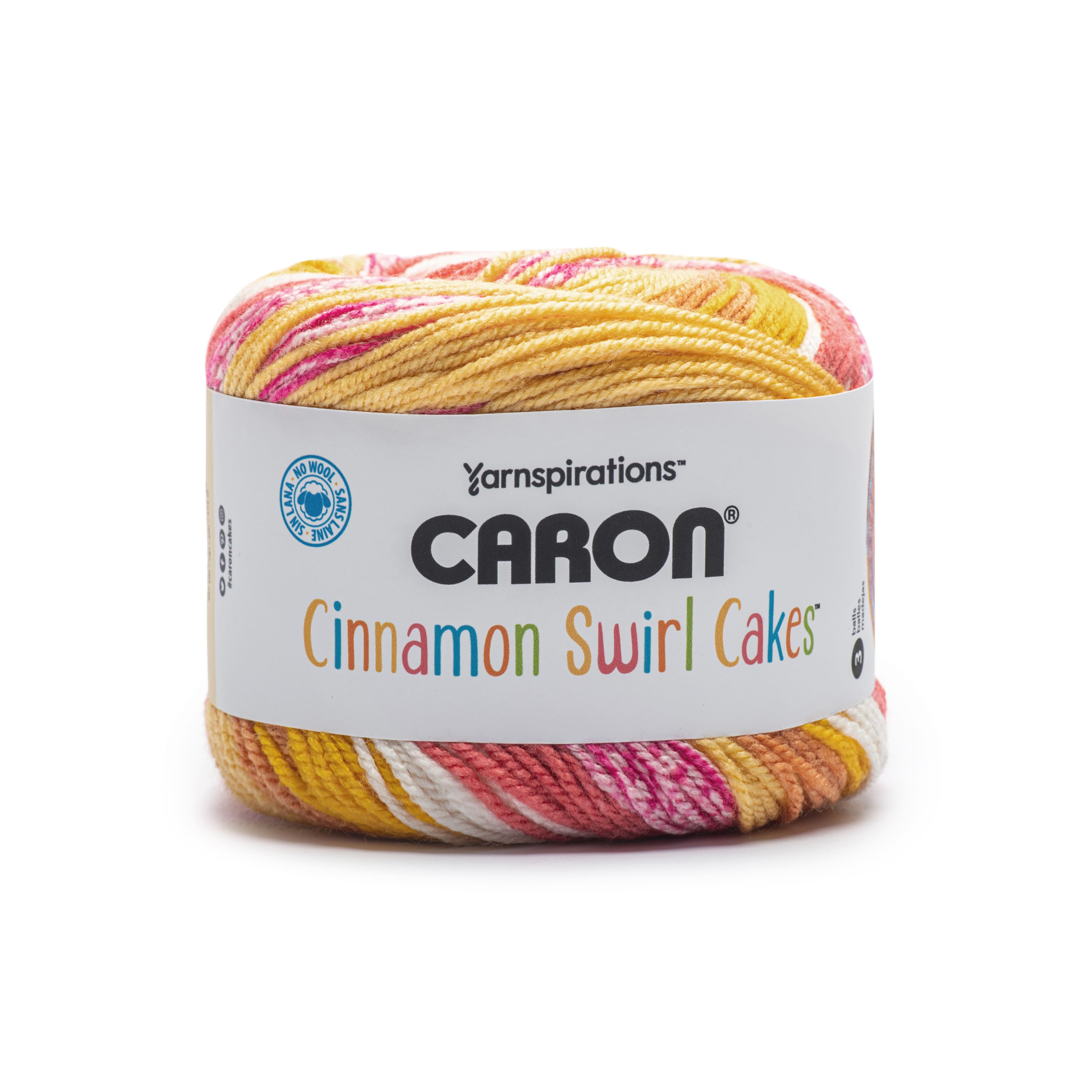 Caron Cinnamon Swirl Cakes Yarn -lilac & Lime