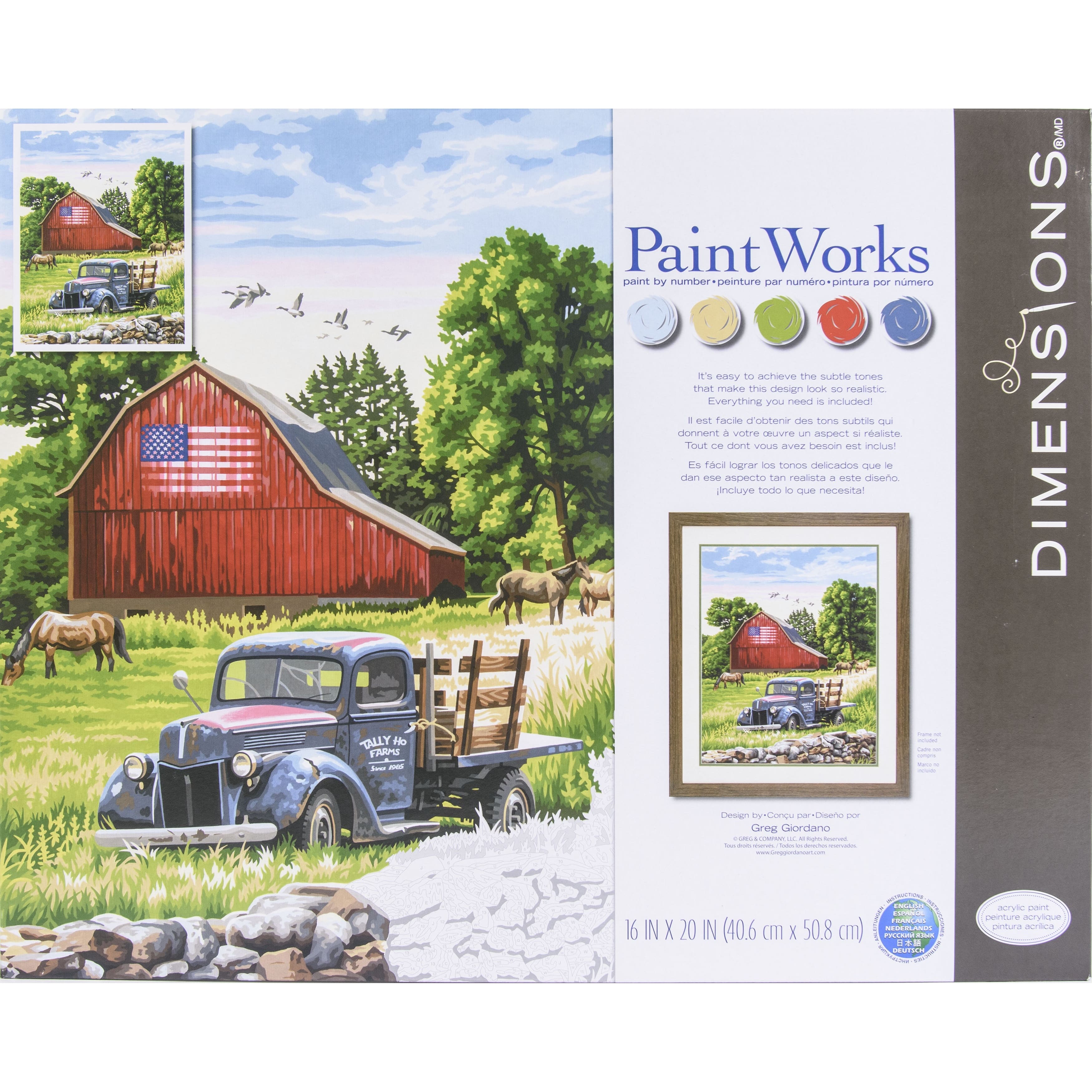 Dimensions&#xAE; PaintWorks&#x2122; Summer Farm Paint-by-Number Kit