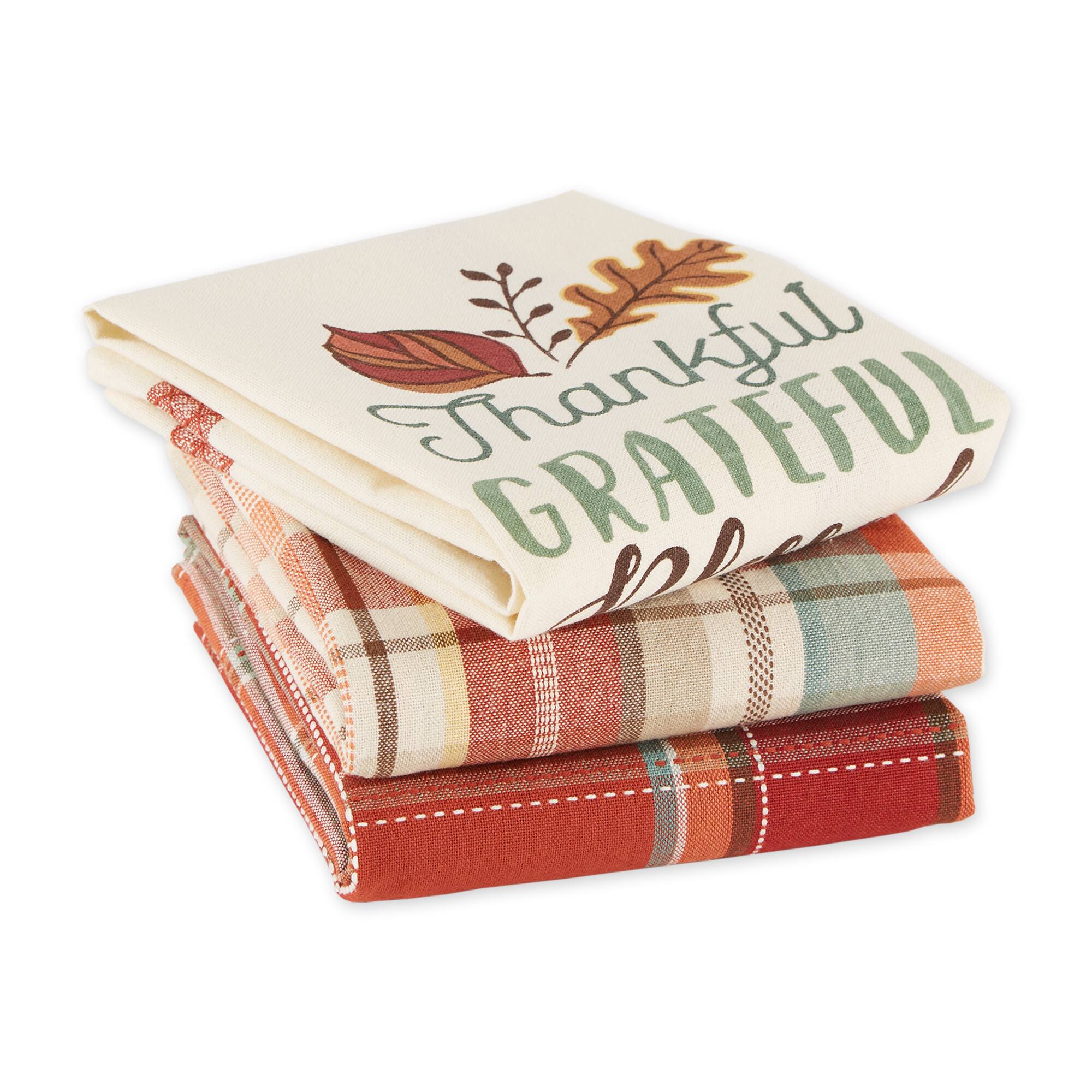 DII® Thankful Grateful Blessed Dishtowel Set