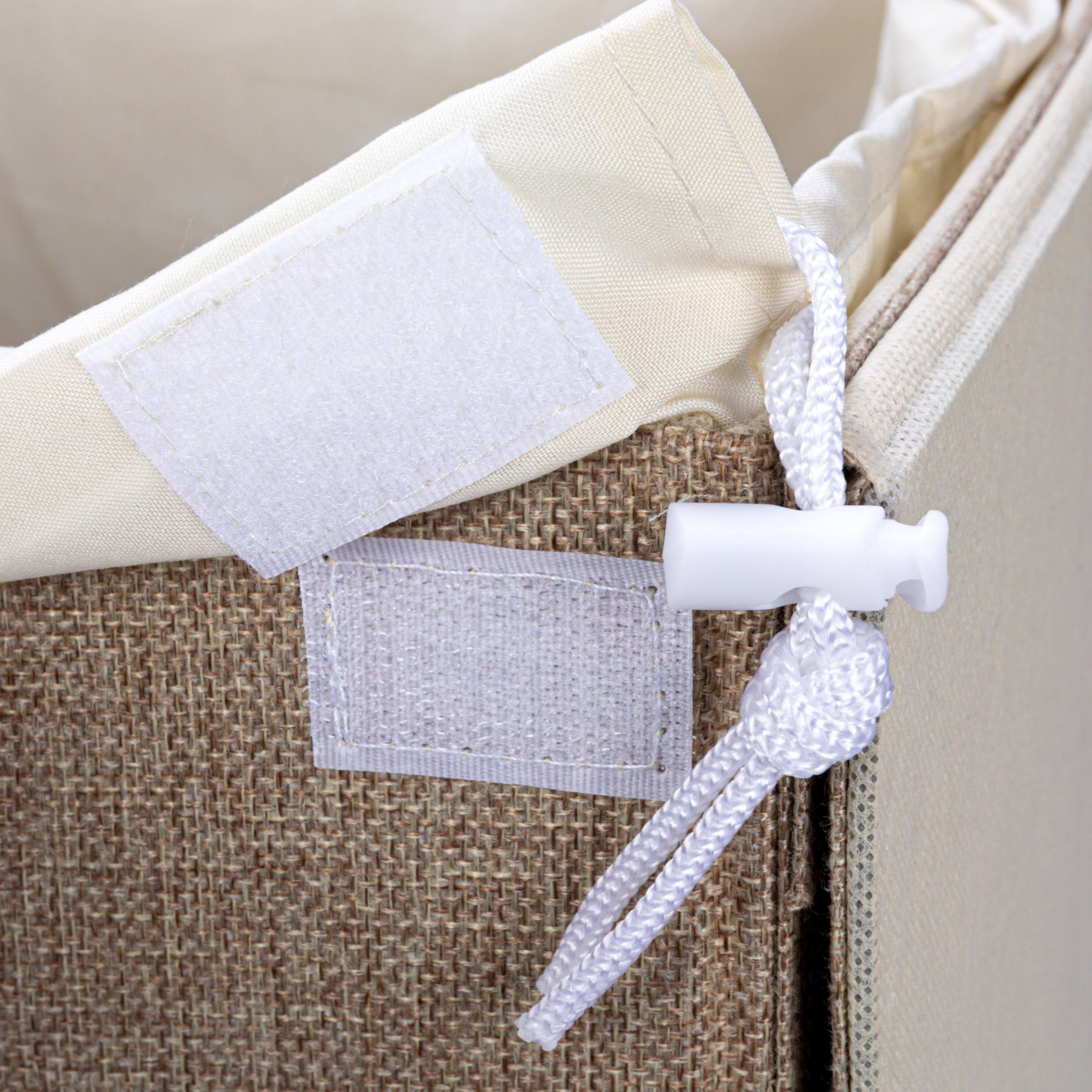 Household Essentials Narrow Collapsible Laundry Hamper with Liner & Lid