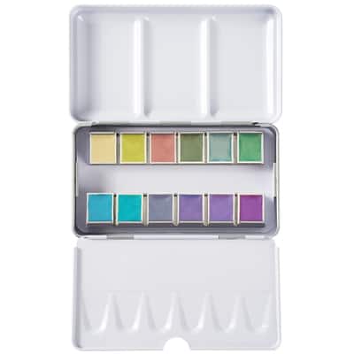 12 Half Pans Iridescent Watercolor Set by Artist's Loft™