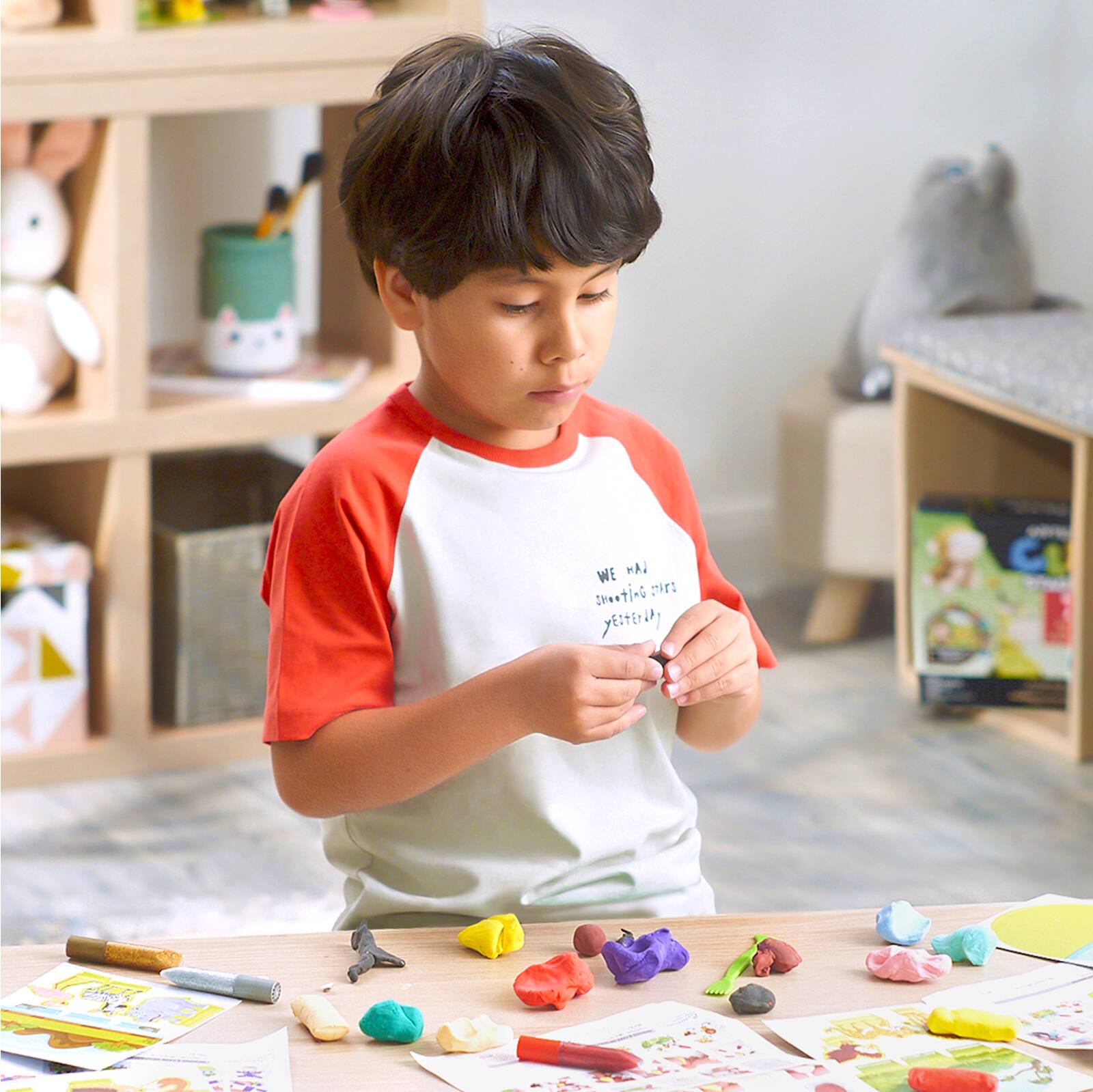 Arteza&#xAE; Kids Safari Small Stage Clay Kit, 74 pcs