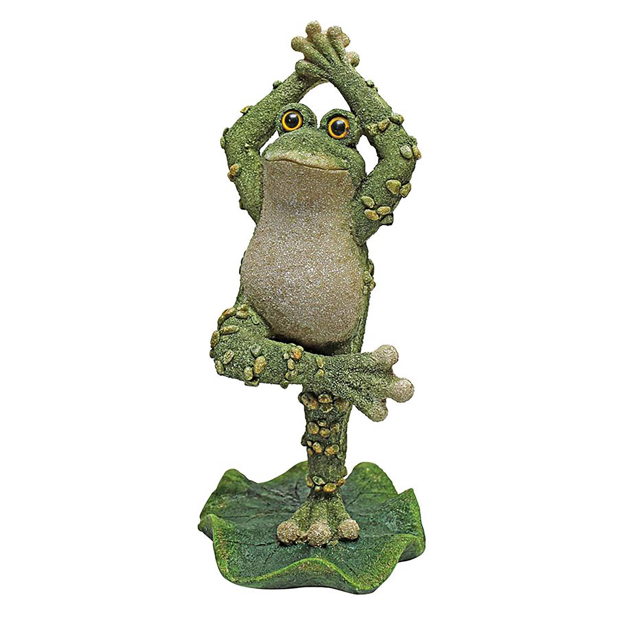 Design Toscano 10.5&#x22; Hands Up Boogie Down, Dancing Frog Statue