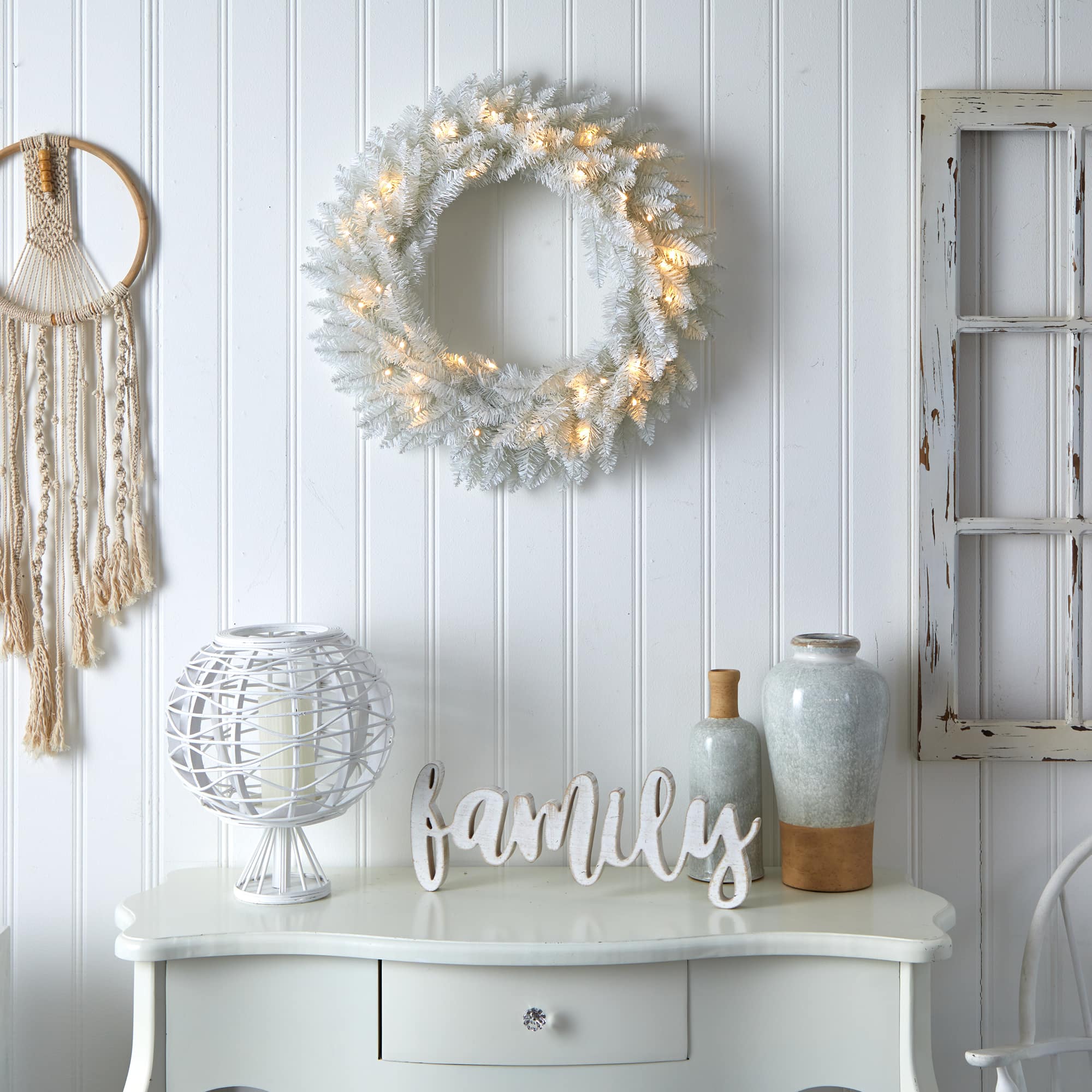 24&#x22; Pre-Lit Colorado Spruce Christmas Wreath