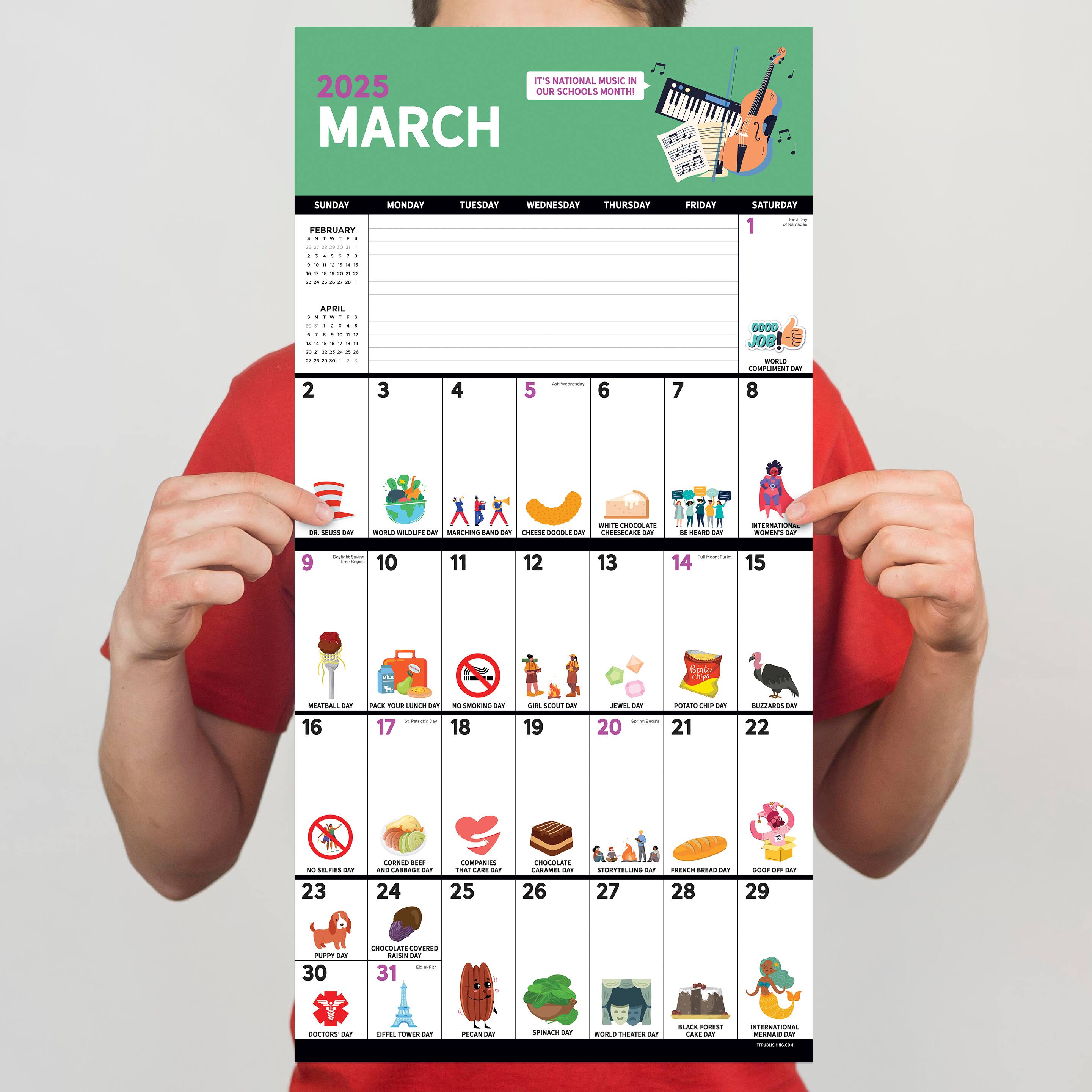 TF Publishing 2025 Every Day's a Holiday Wall Calendar