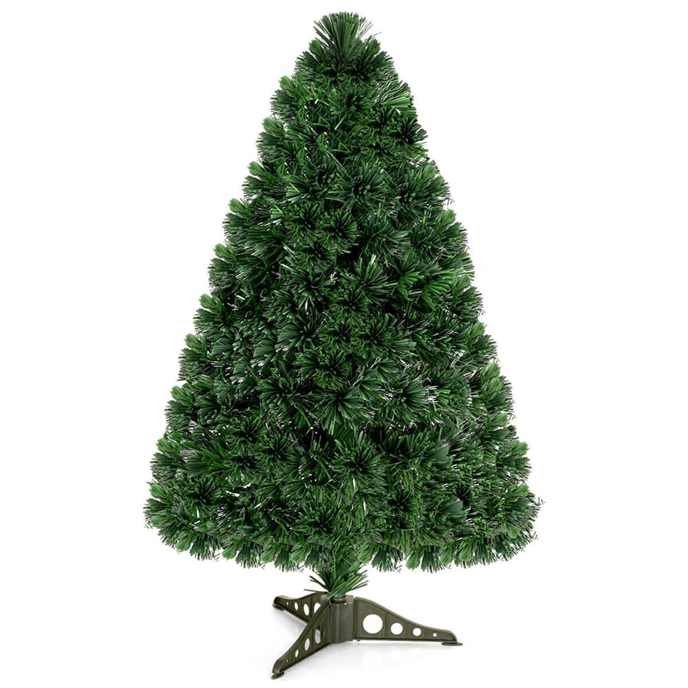 Costway 3ft. Pre-Lit Fiber Optic PVC Tabletop Christmas Tree, Multicolor Lights
