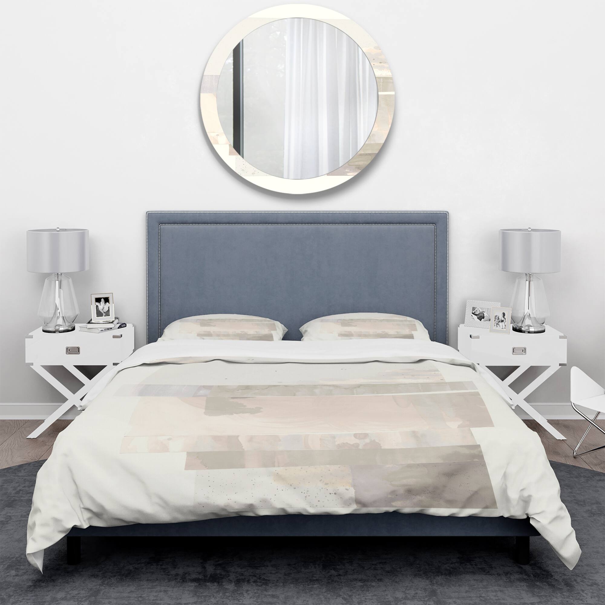Designart 'Geometric Neutral Form I' Geometric Bedding Set