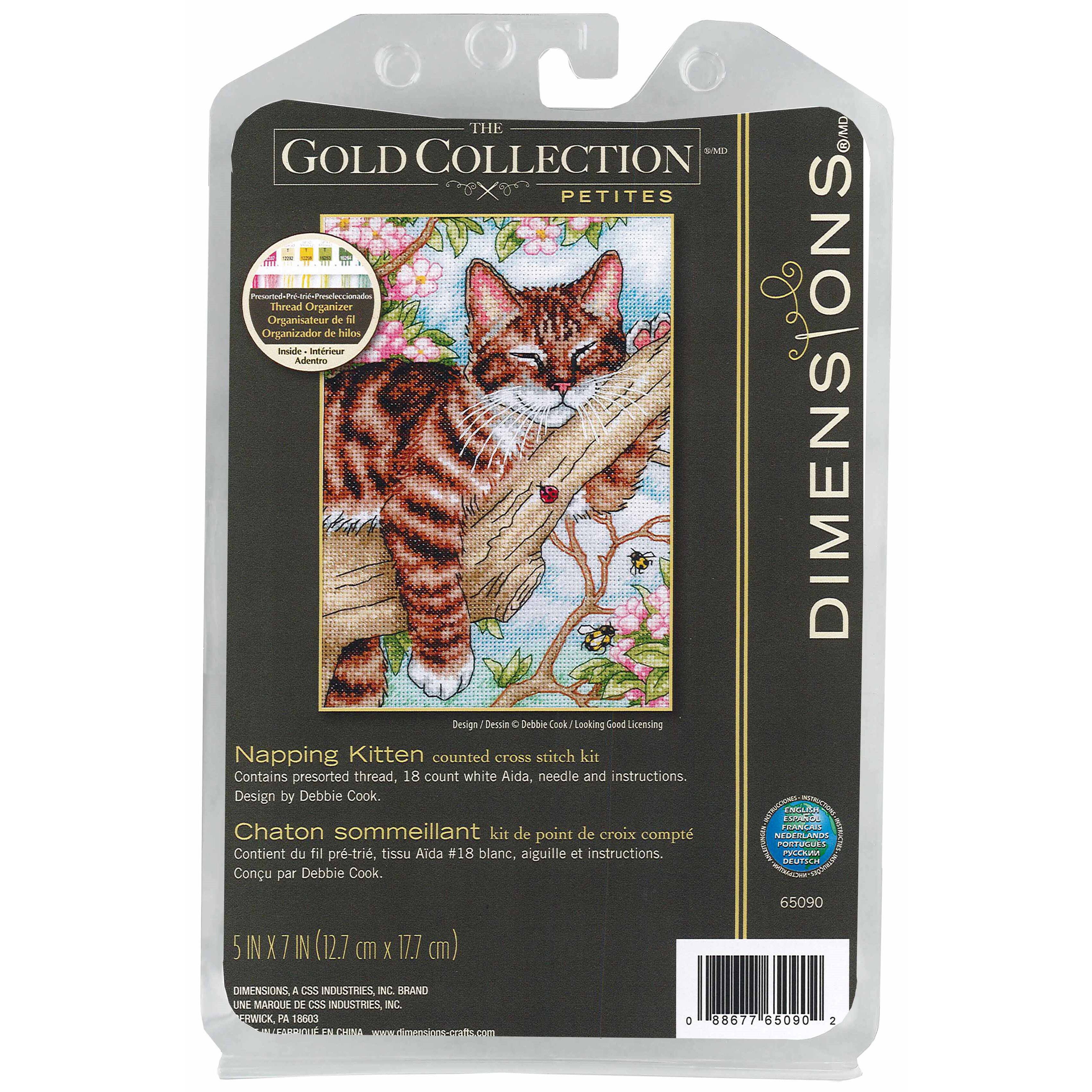 Dimensions Napping Kitten Cross Stitch Kit
