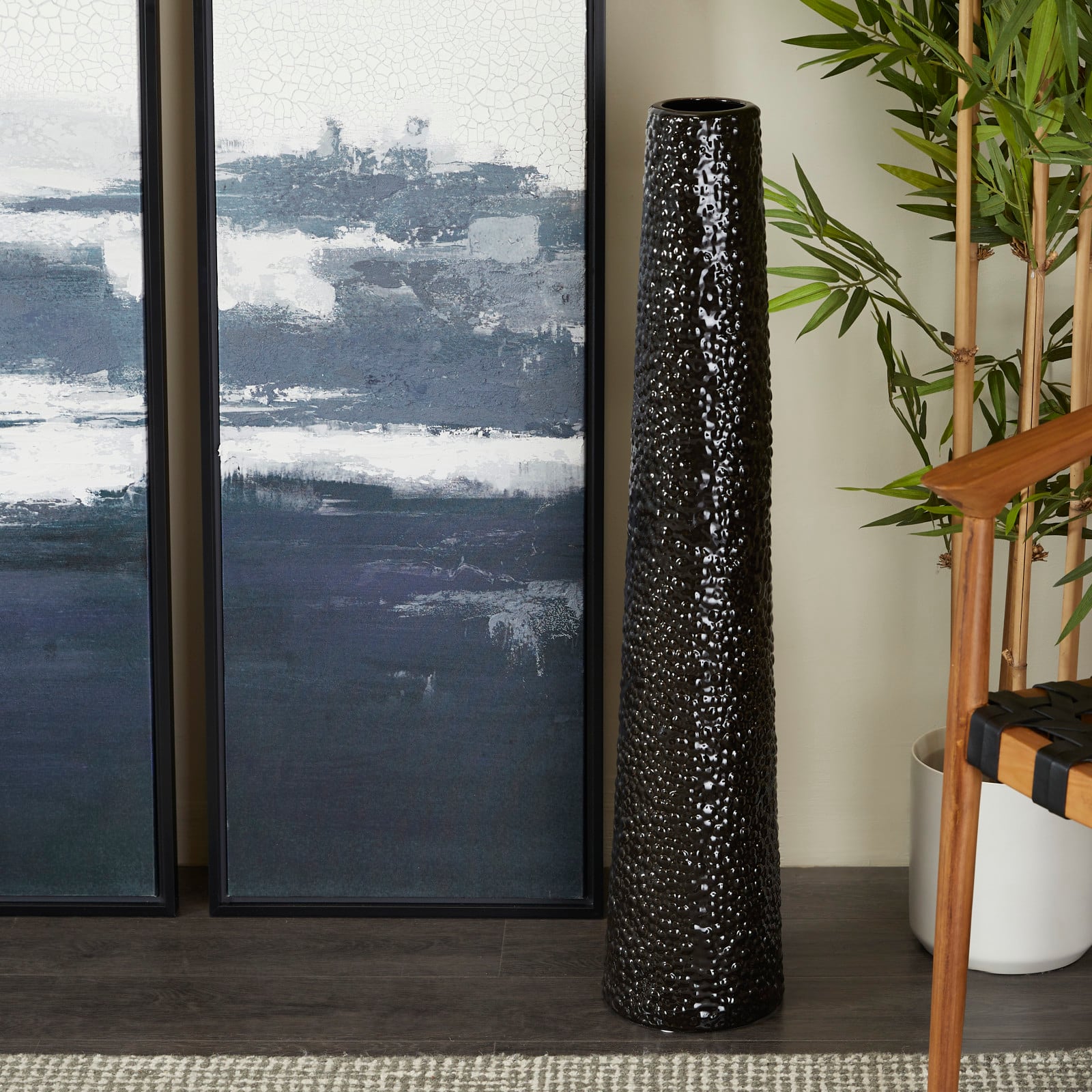 Modern Ceramic Vase with Bubble Texture