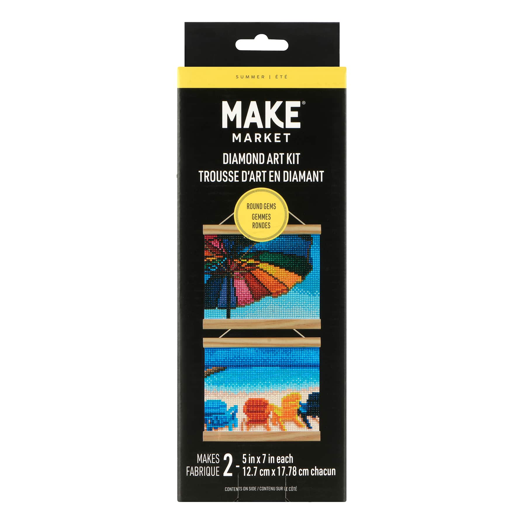 Beach Umbrella Diamond Art Kit with Frames by Make Market® 10767191