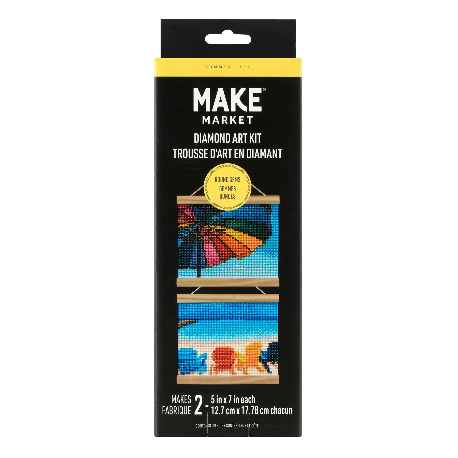 Beach Umbrella Diamond Art Kit with Frames by Make Market®