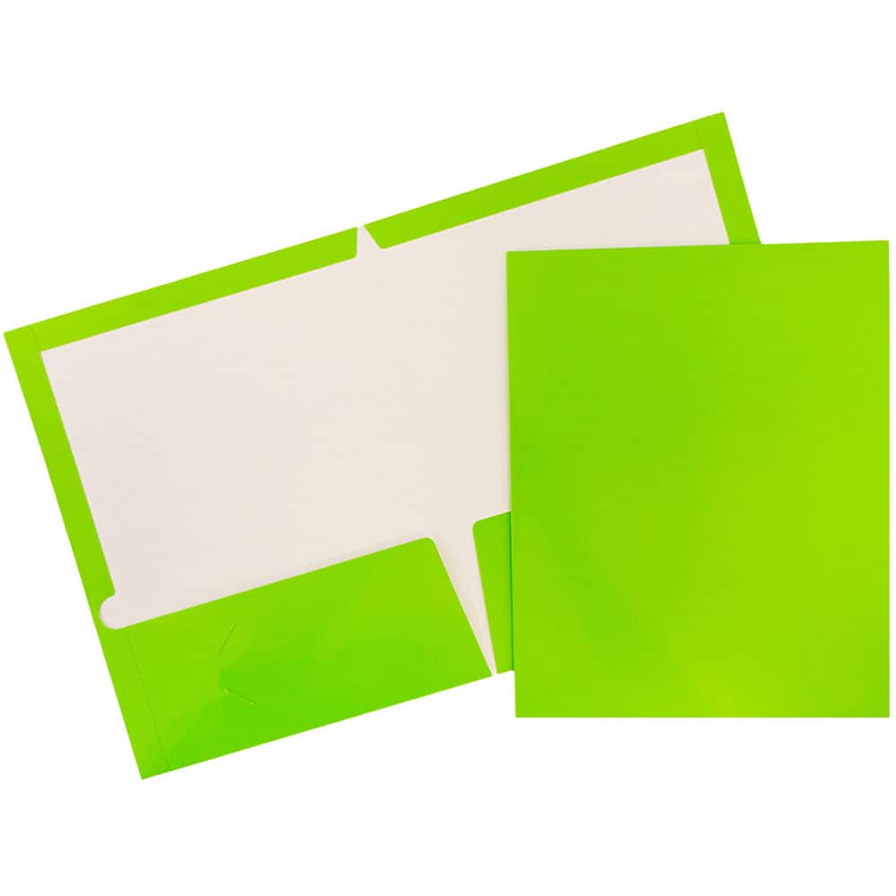 JAM Paper Glossy Laminated Two Pocket Folders, 25ct.