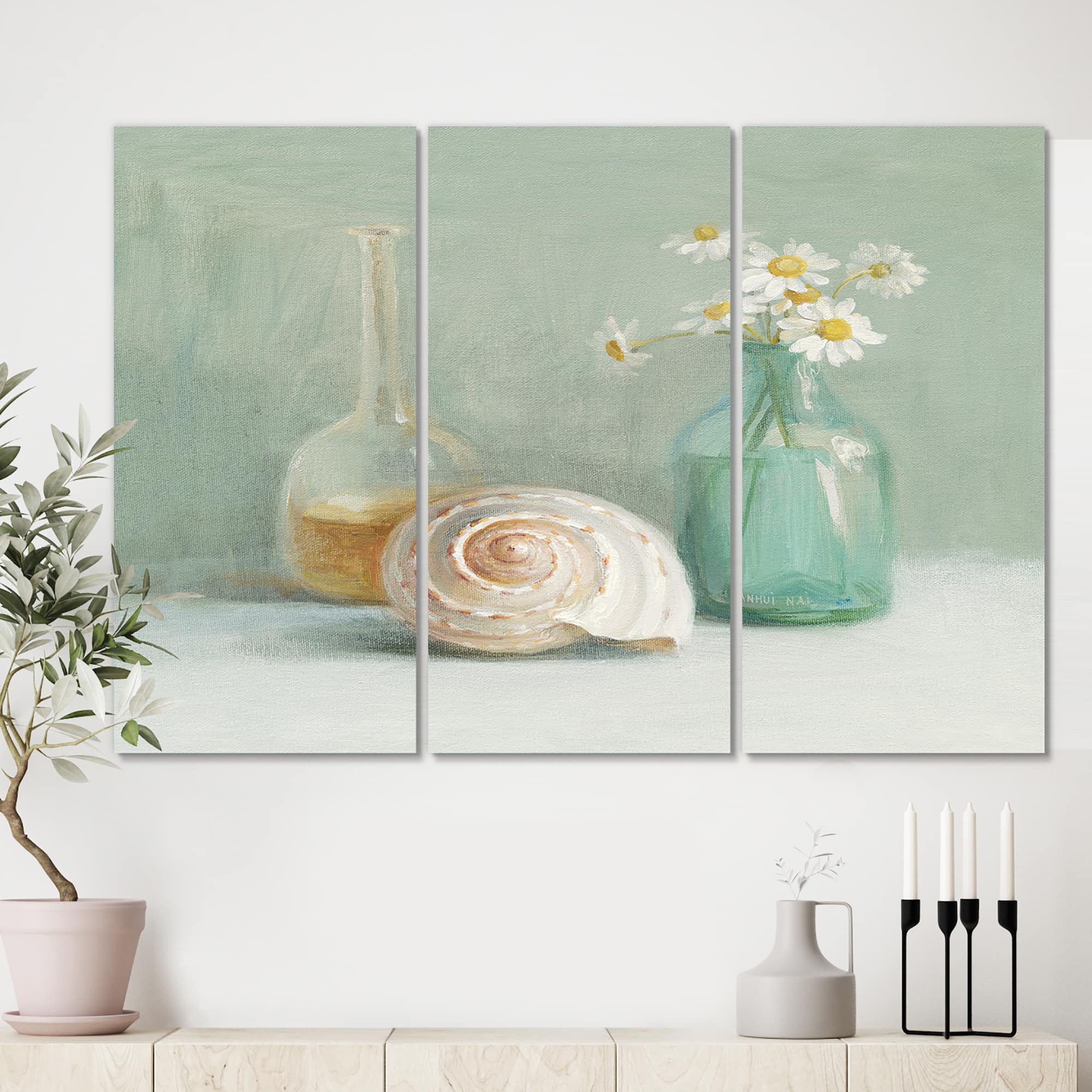 Designart - Pastel Bath III - Nautical &#x26; Beach Canvas Art