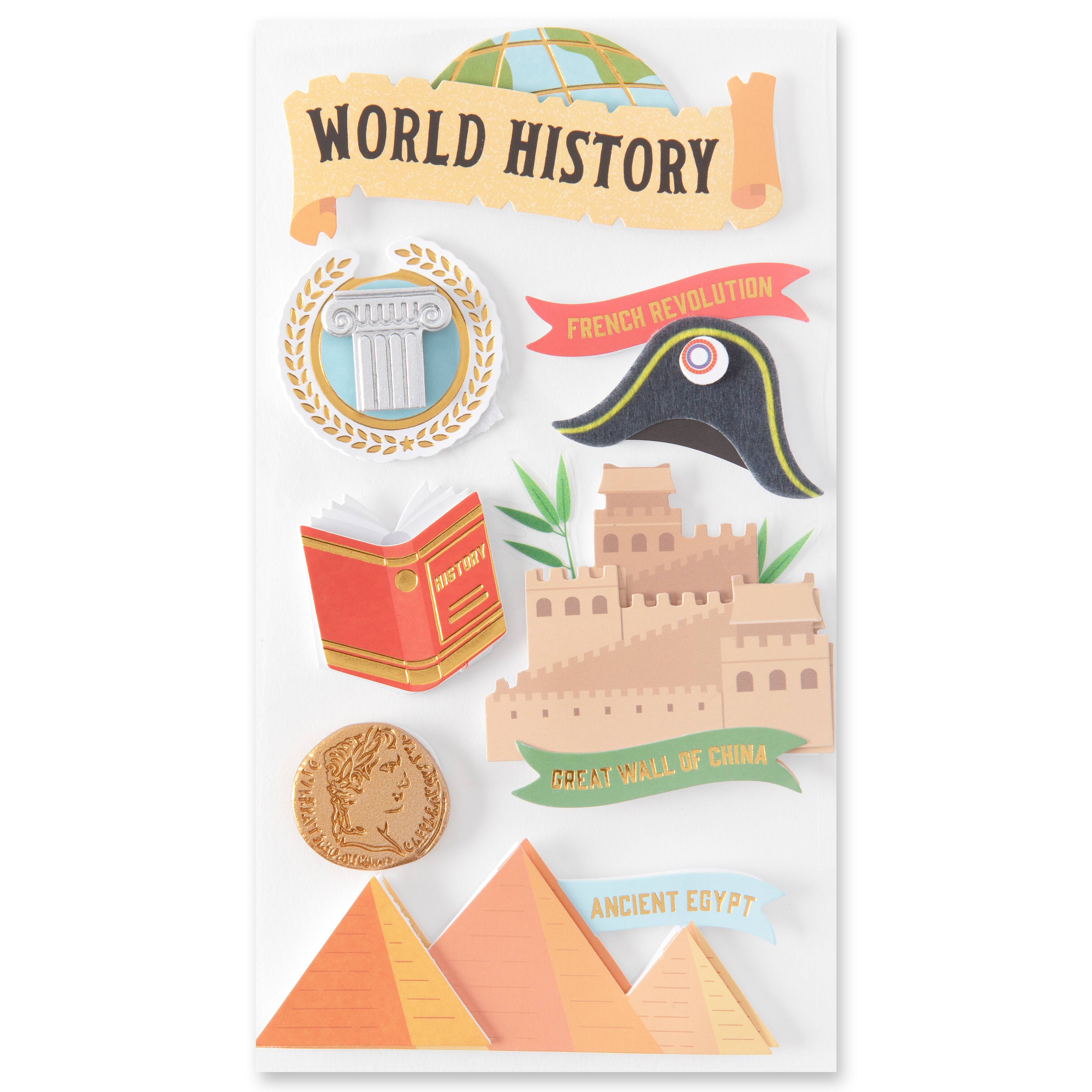 World History Dimensional Stickers by Recollections™