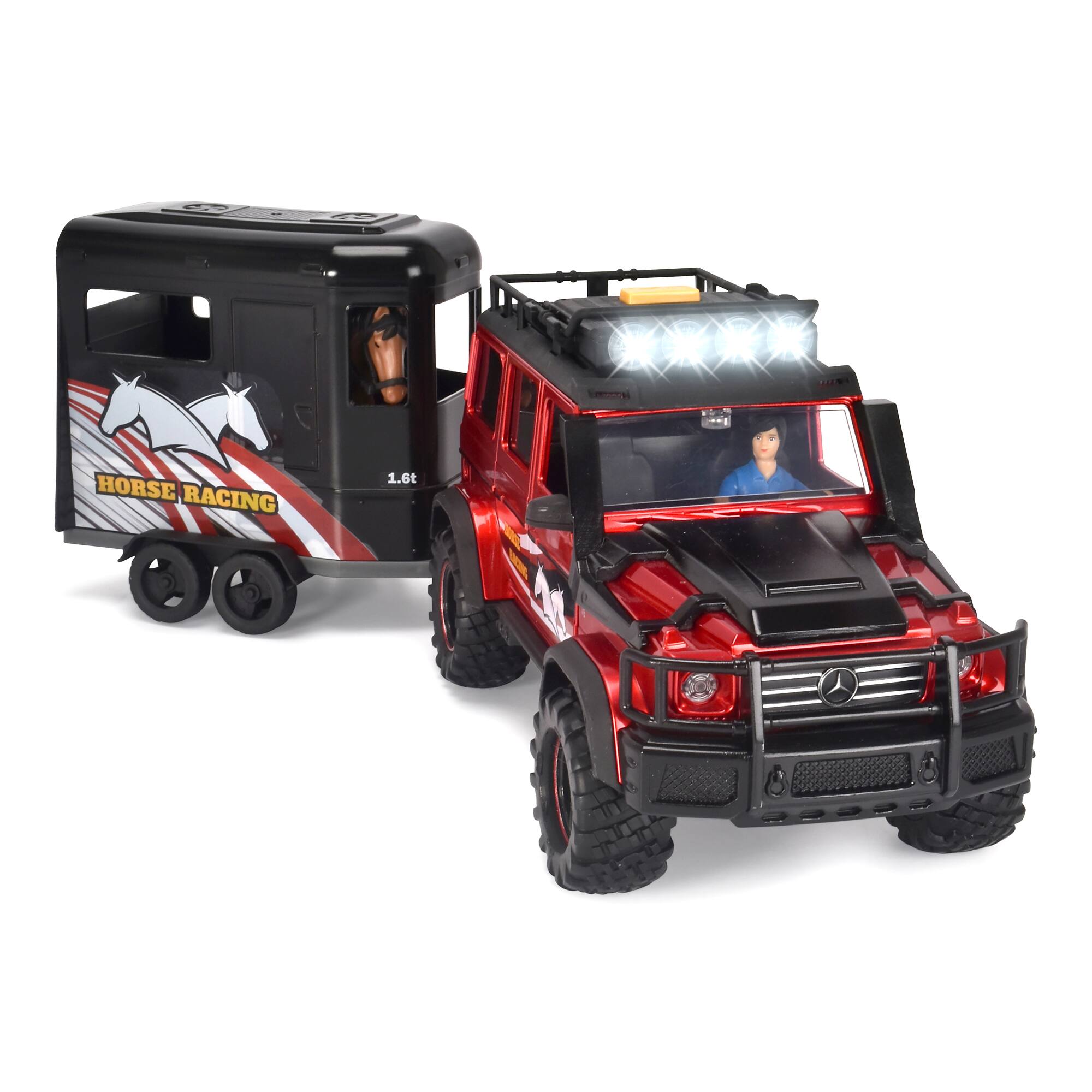 Dickie Toys Light & Sound Horse Trailer Playset