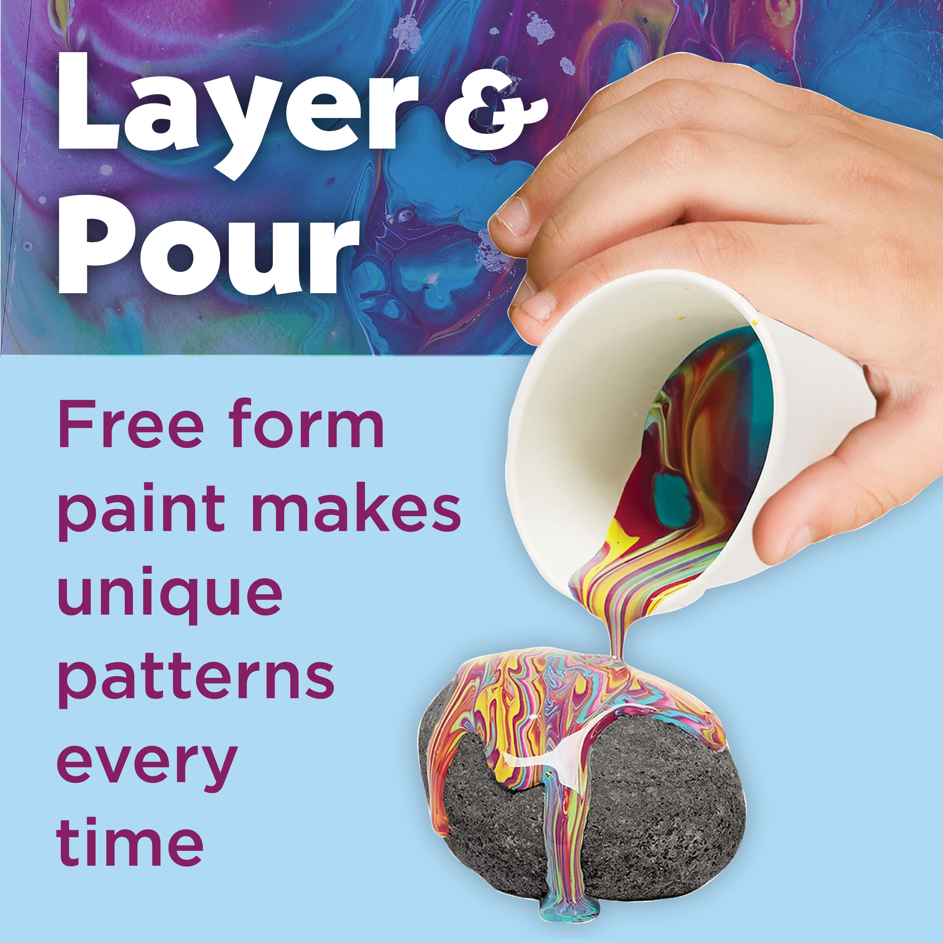 12 Pack: Faber-Castell® Hide & Seek Paint Pour Rocks Kit