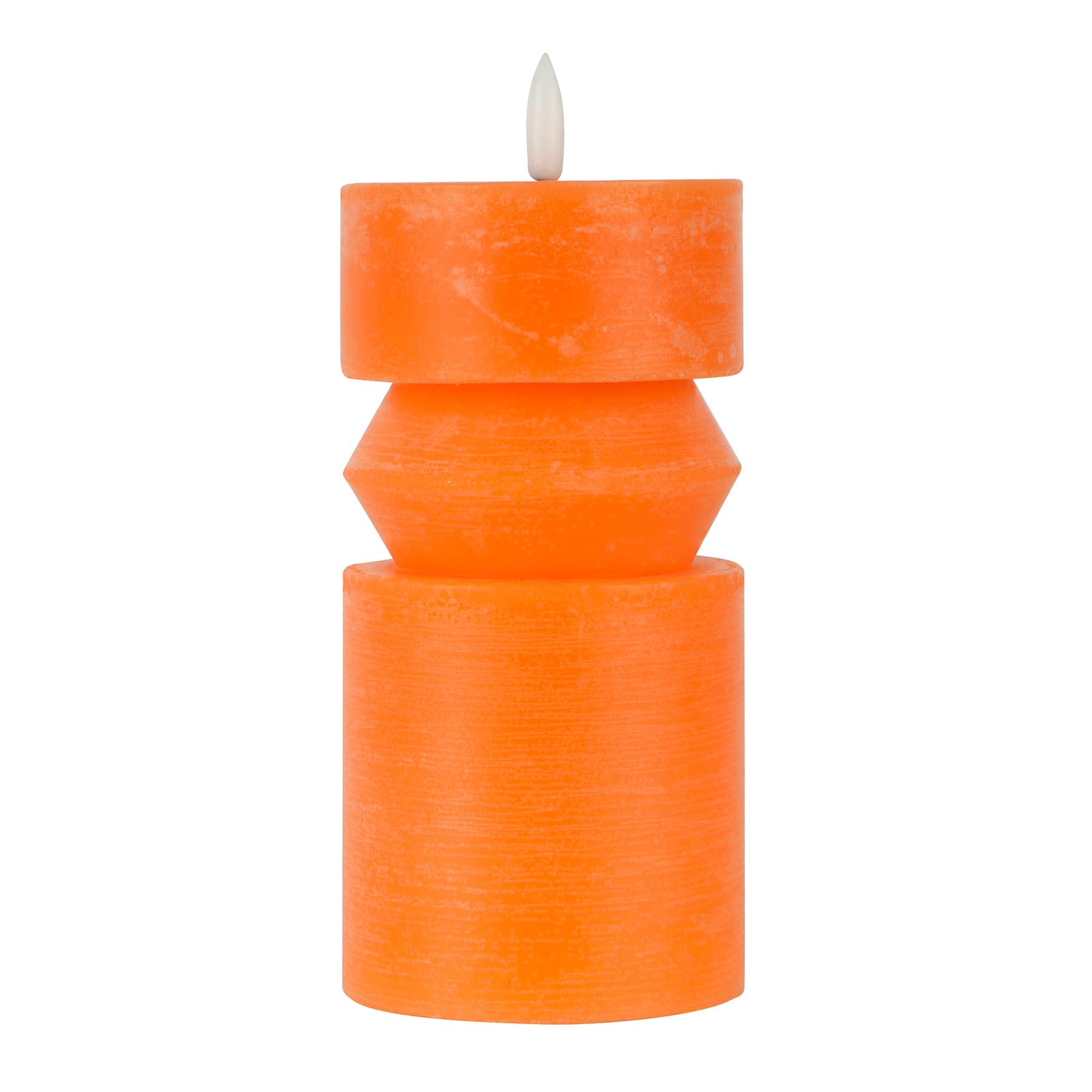 Orange Wax Candle with Flickering Warm White LED Light by Ashland&#xAE;