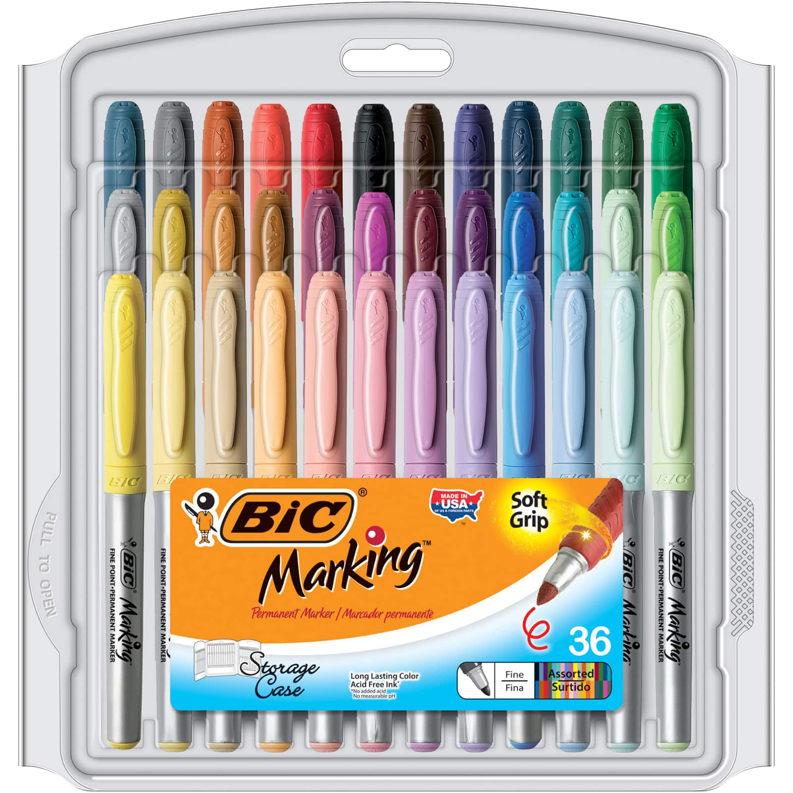 BIC Mark it Gripster Permanent Markers Fine Point Assorted Ink