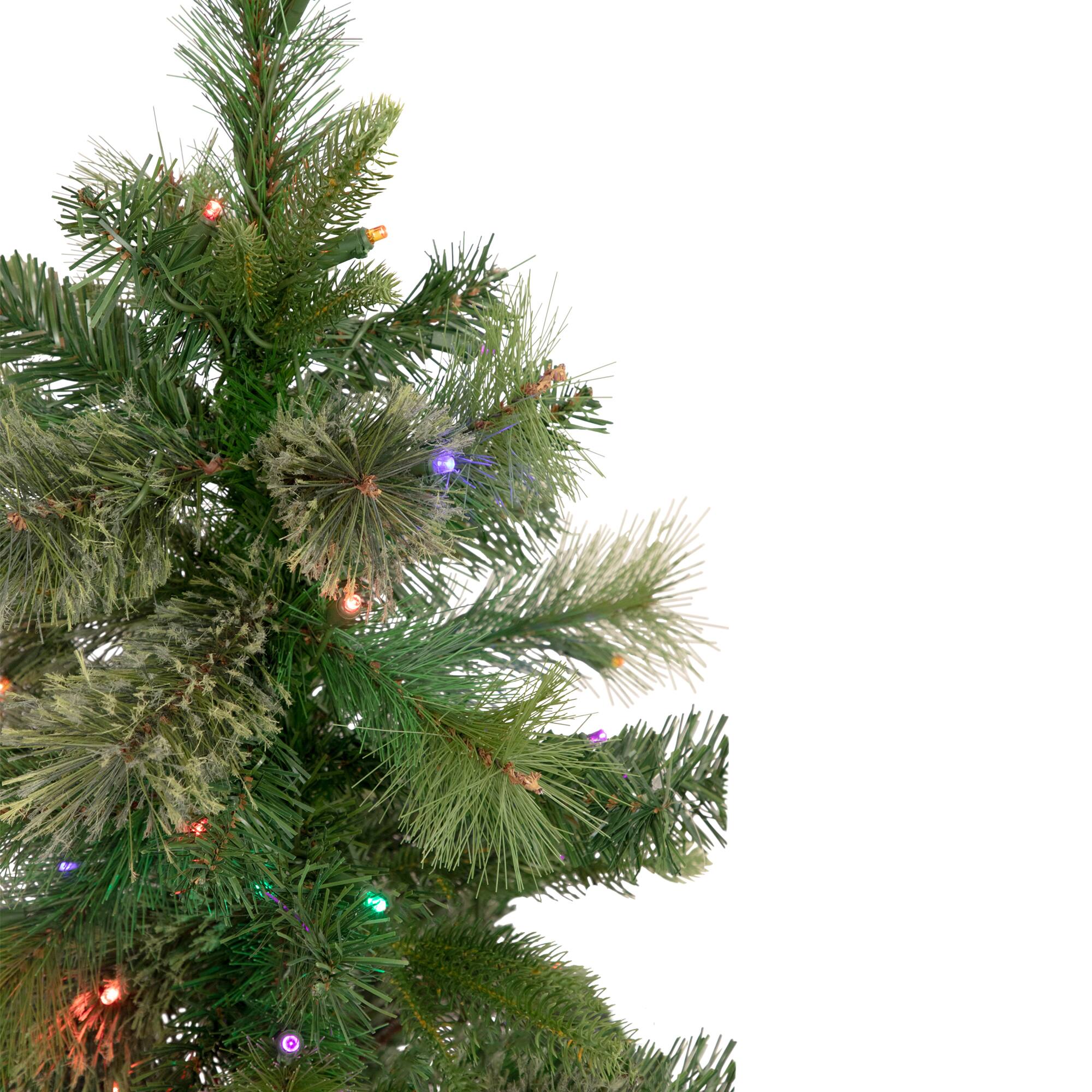 3ft. Pre-Lit Kingston Cashmere Pine Full Artificial Christmas Tree, Multicolor LED Lights