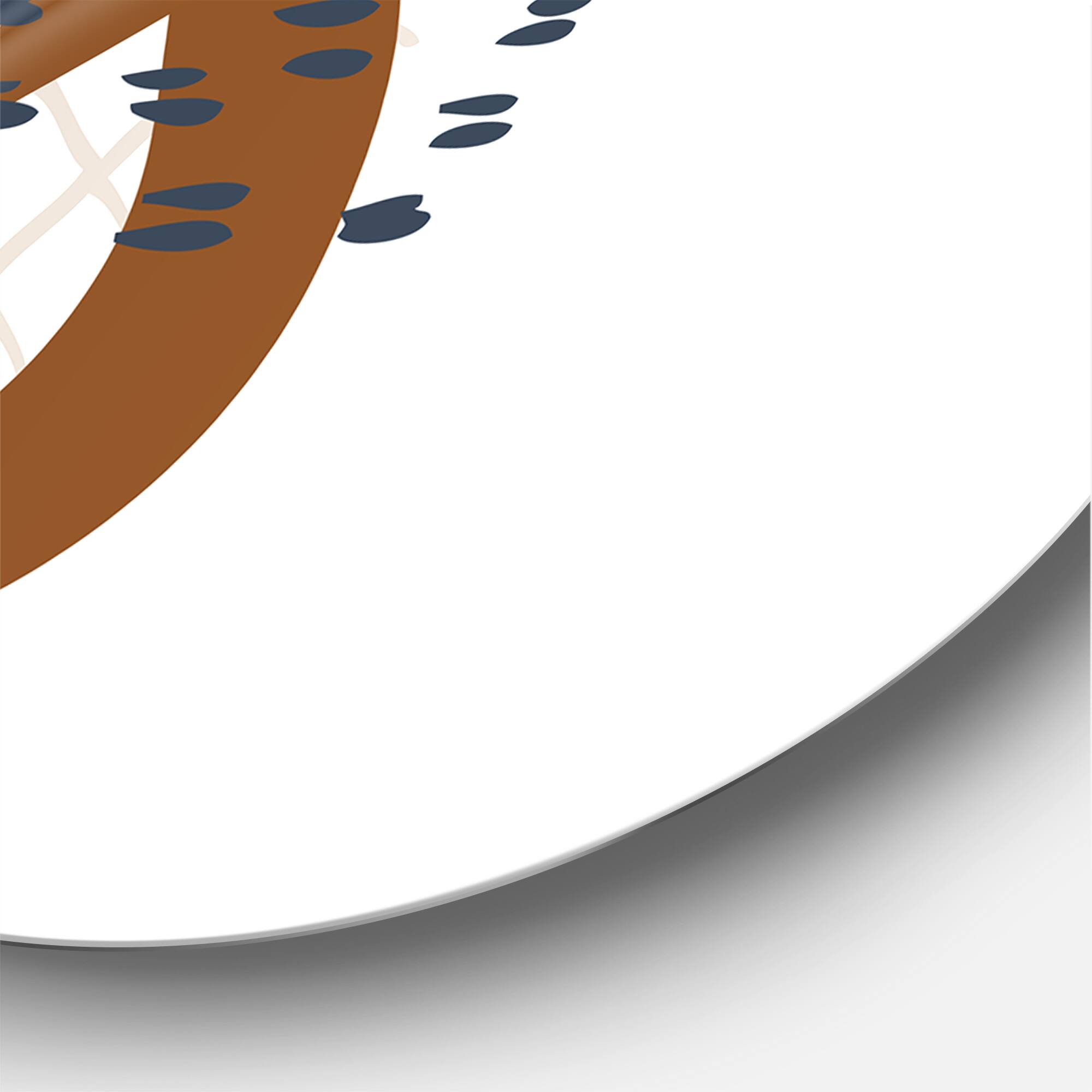 Designart - Elementary Shapes With Abstract Leaves