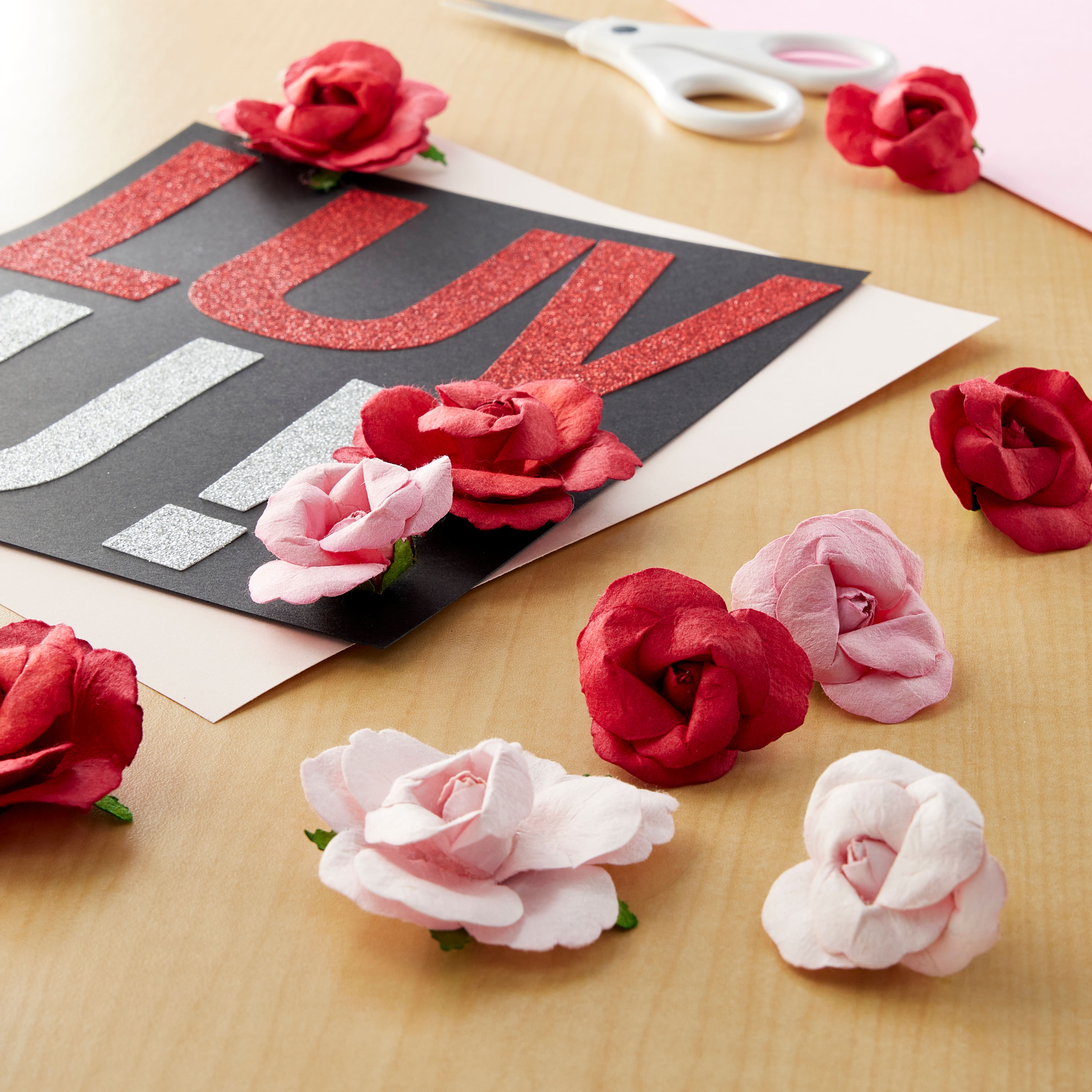 12 Packs: 36 ct. (432 total) Pink &#x26; Red Paper Roses by Recollections&#x2122;