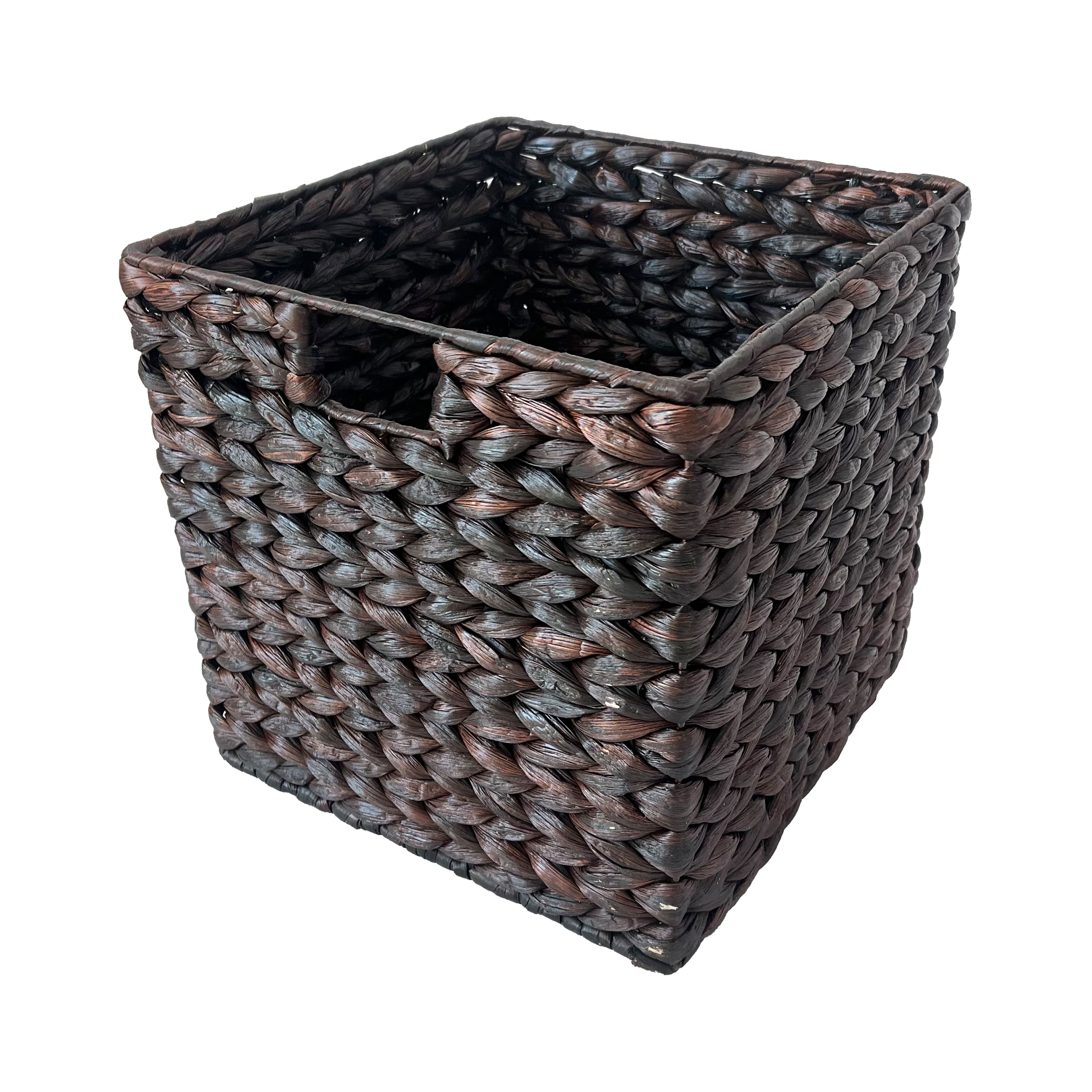 Small Espresso Hyacinth Cube Basket by Ashland&#xAE;