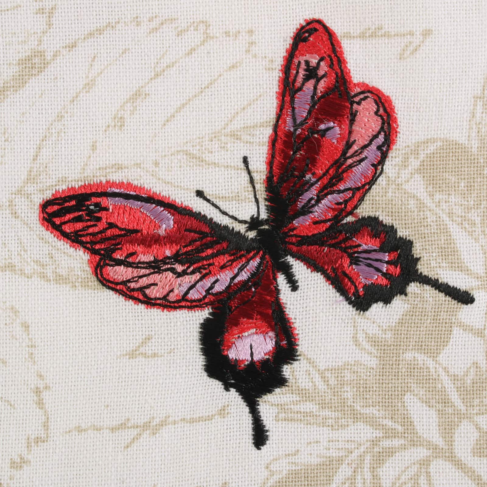 Botanical Butterfly Embroidered Napkin Set, 6ct.
