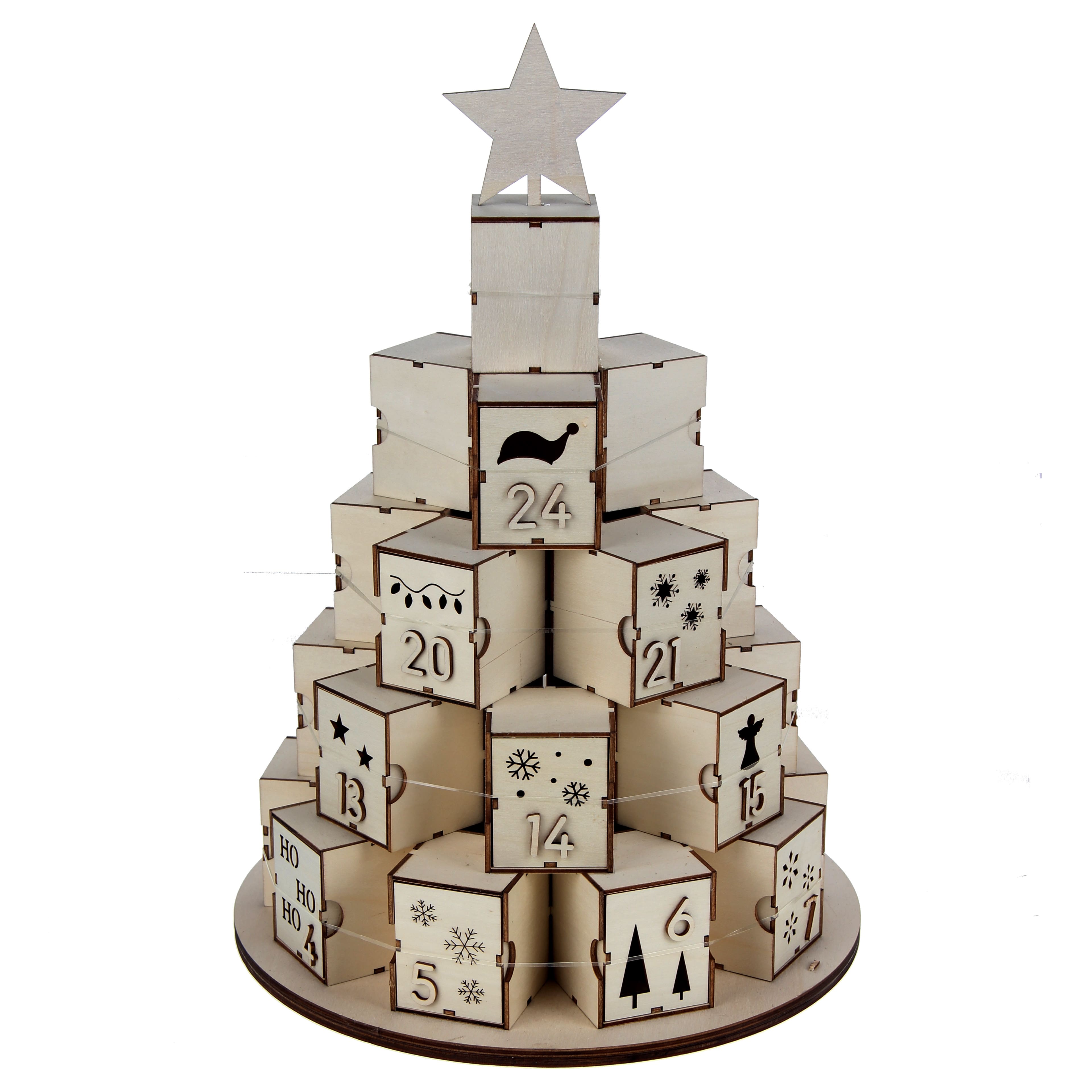 Layered Countdown Advent Tree DIY Wood D&#xE9;cor by Make Market&#xAE;