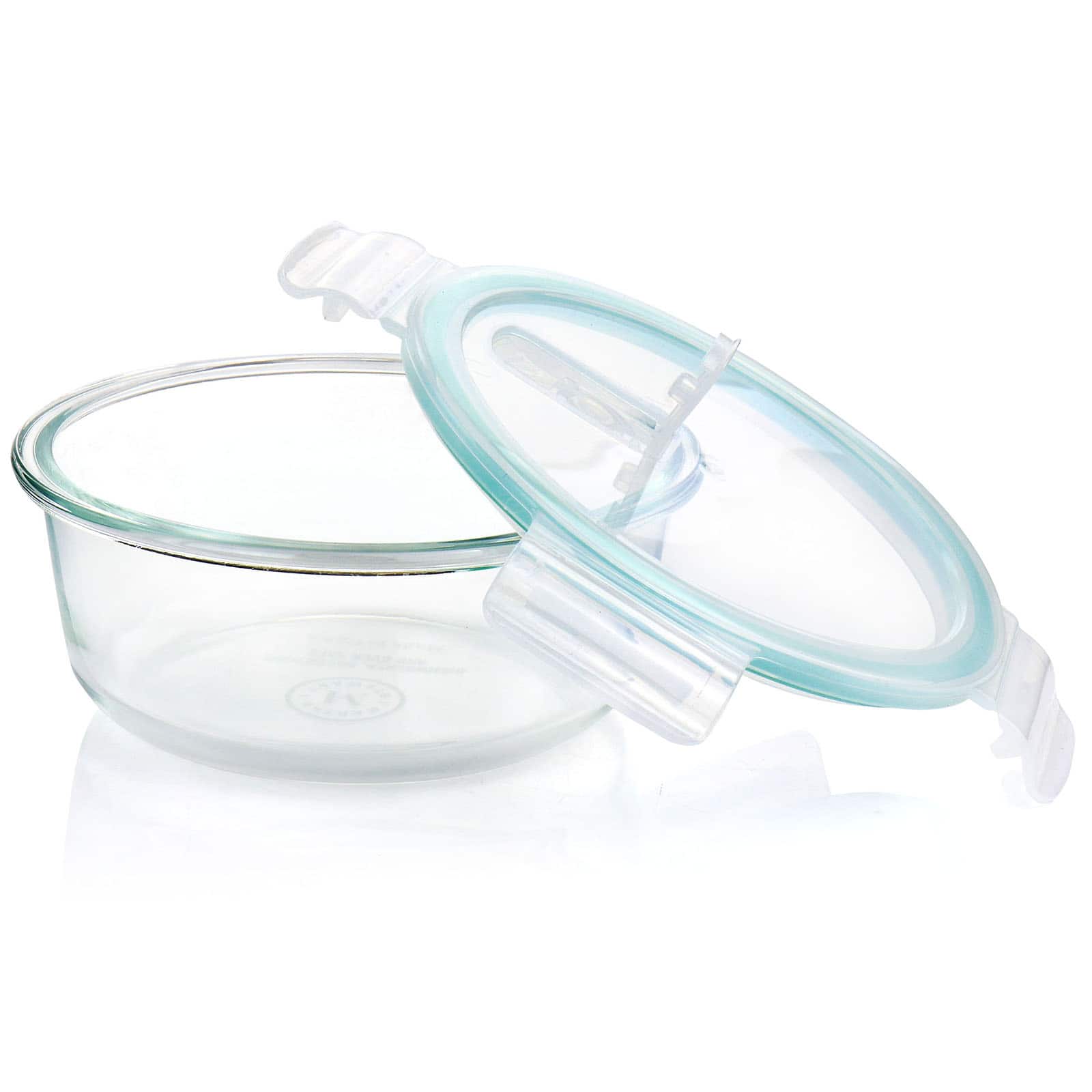 Martha Stewart Round Glass Storage Container Set with Leak Proof Lids