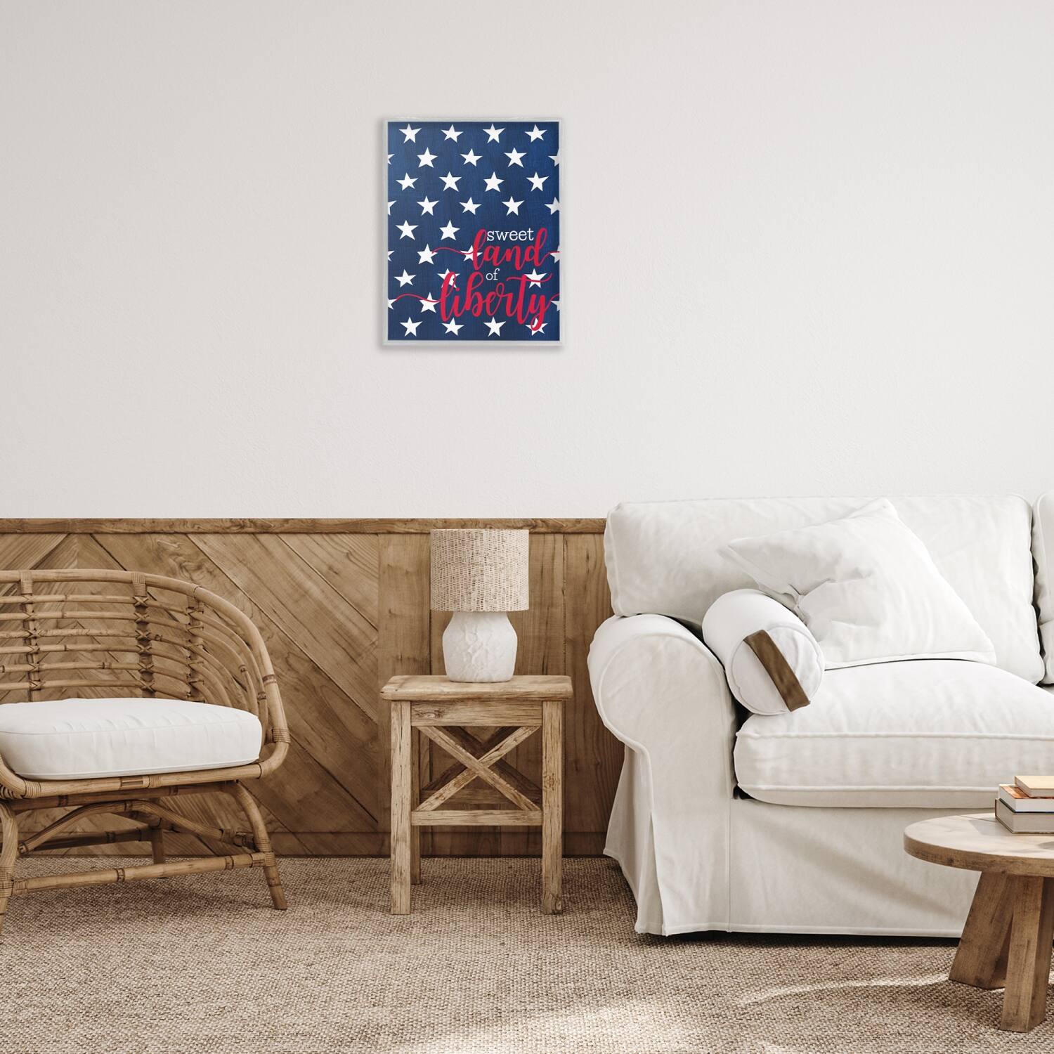 Stupell Industries Sweet Land Of Liberty Americana Framed Giclee Art