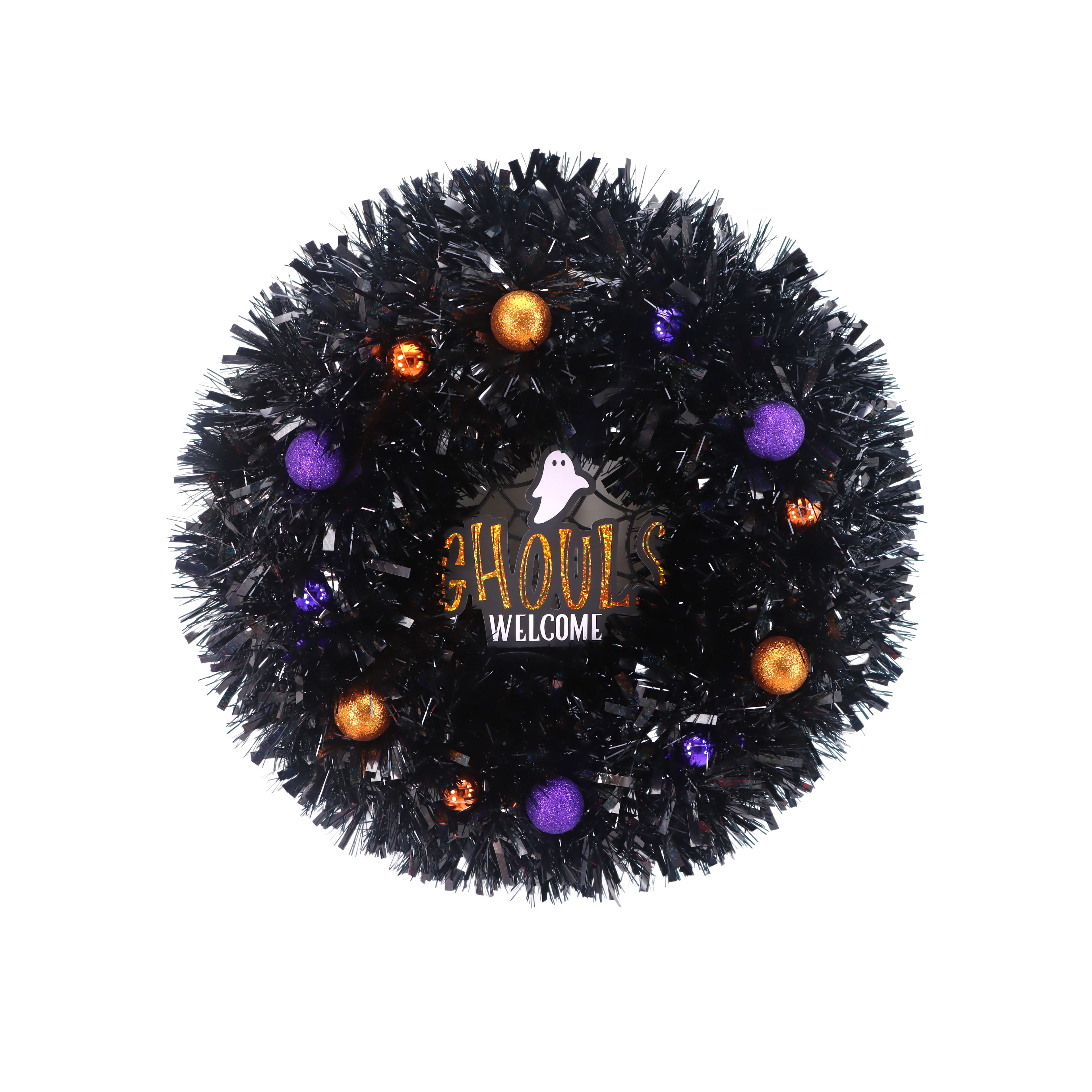 Assorted 18&#x22; Halloween Tinsel Wreath, 1pc. by Ashland&#xAE;