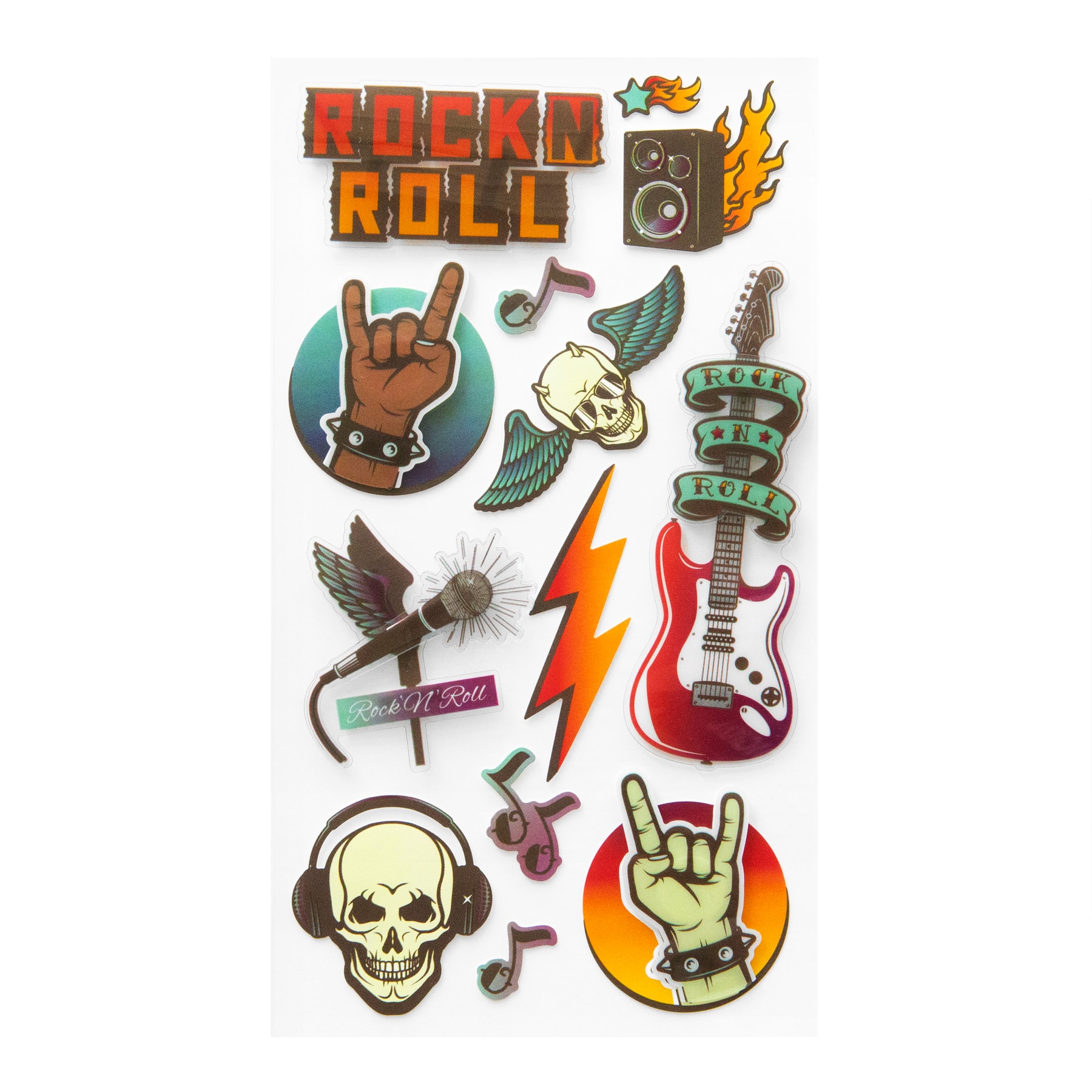 Rock and Roll Dimensional Stickers by Recollections&#x2122;