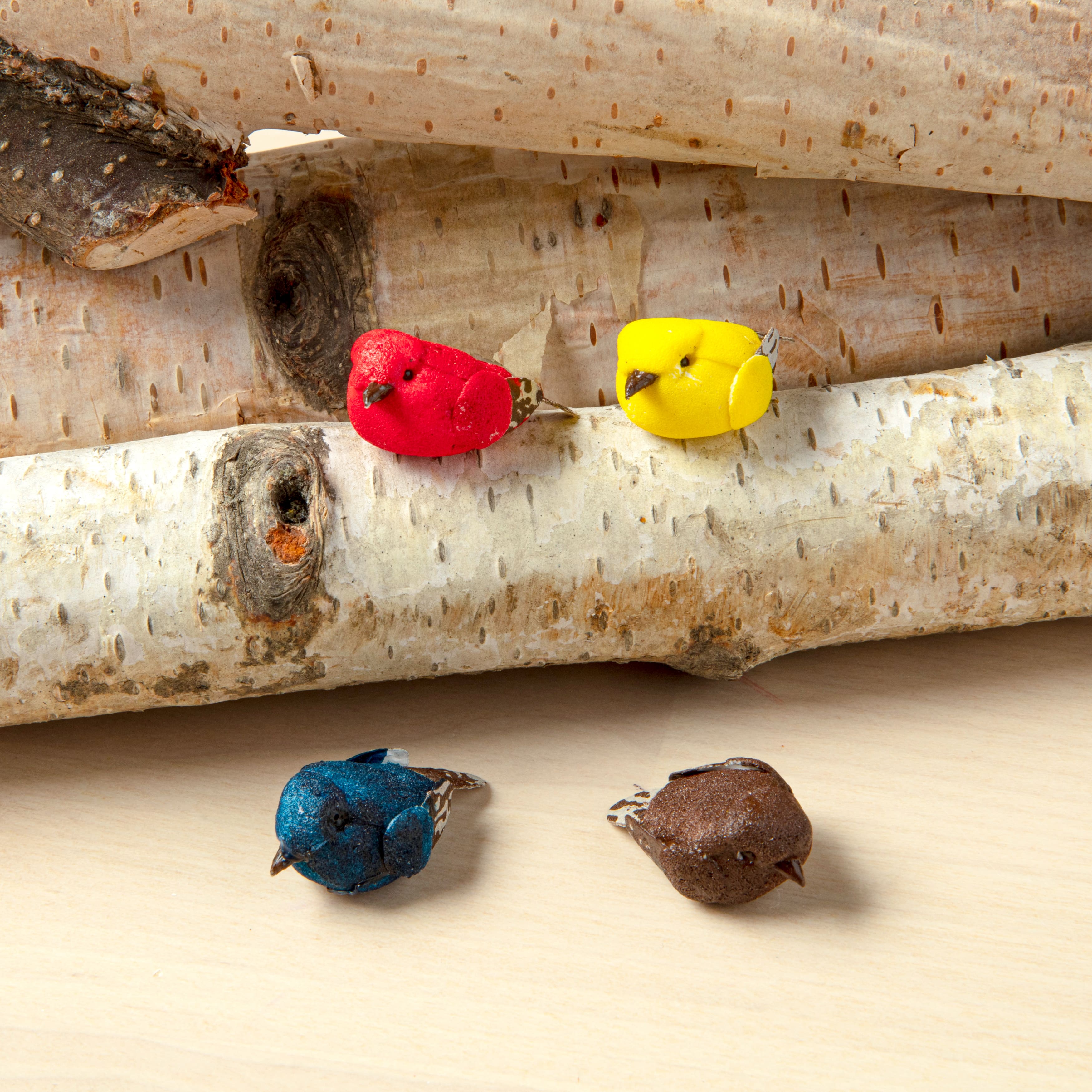 12 Packs: 4 ct. (48 total) Micro Mini Mushroom Birds by Ashland&#xAE;