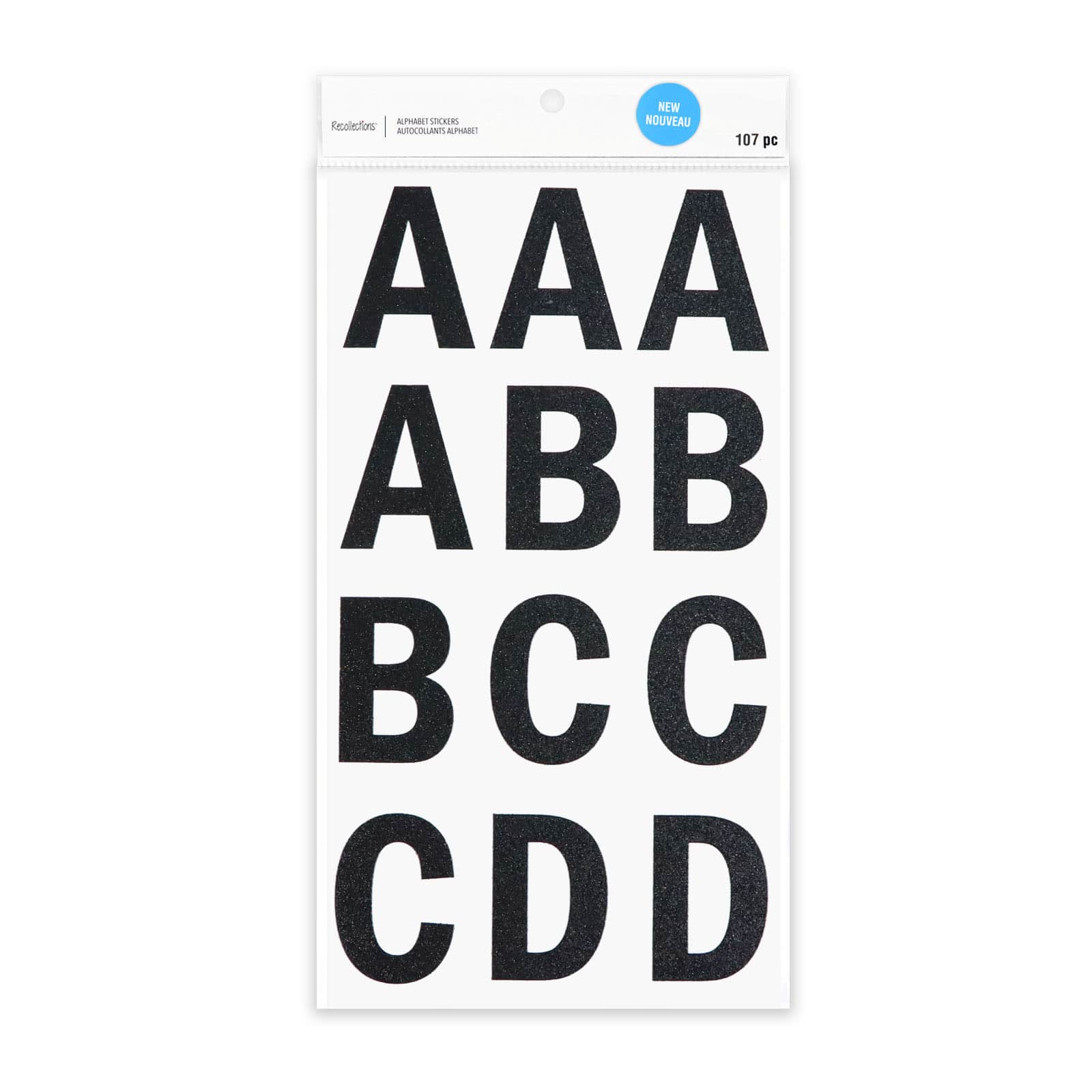Black Glitter Alphabet Stickers by Recollections&#x2122;