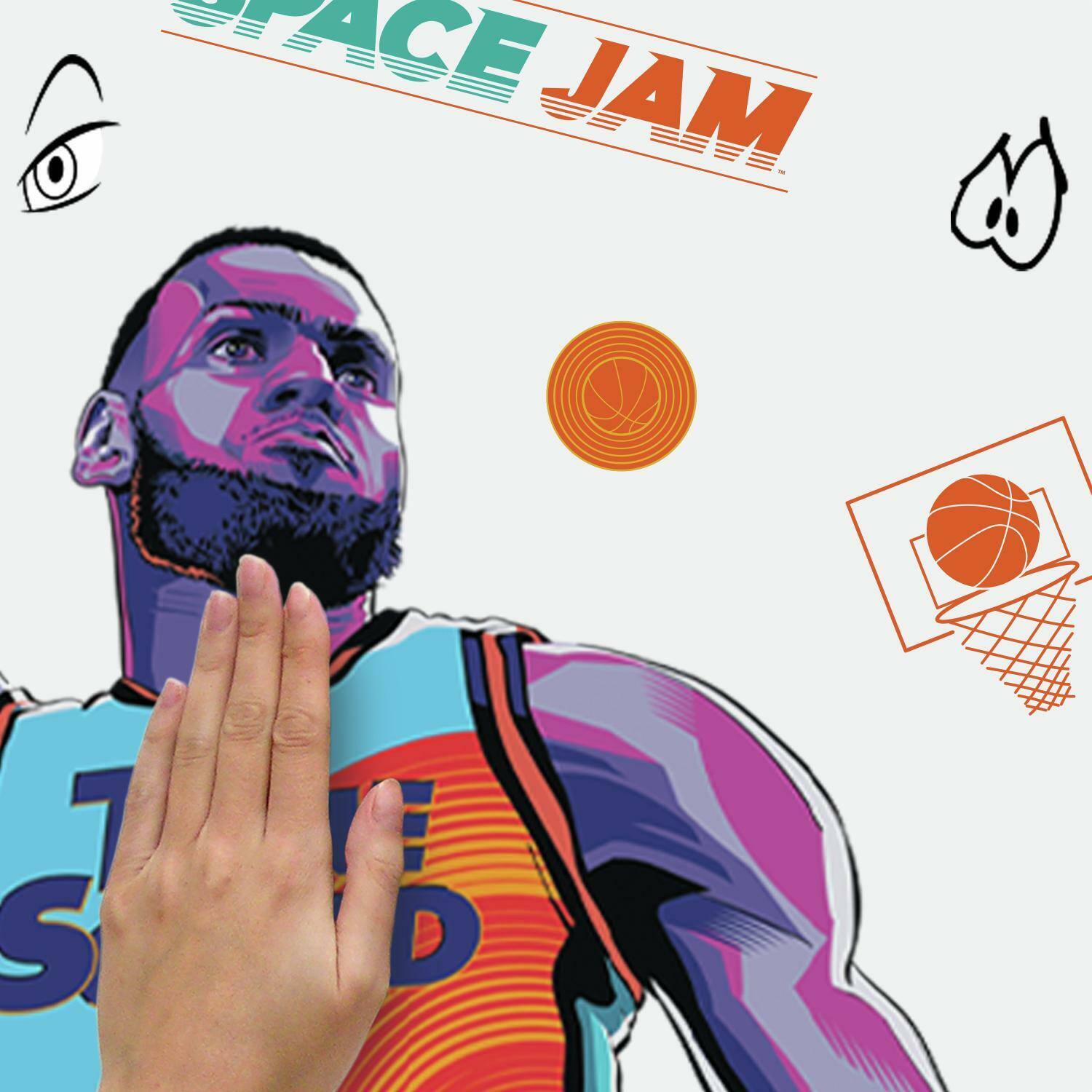 RoomMates Space Jam Lebron Peel &#x26; Stick Giant Wall Decal
