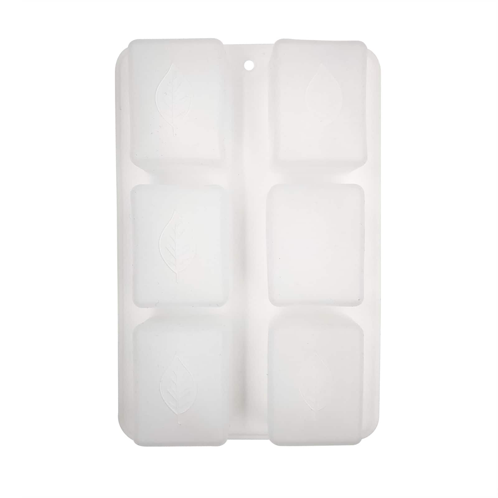12 Pack: Leaf Pattern Silicone Square Soap Mold by Make Market®
