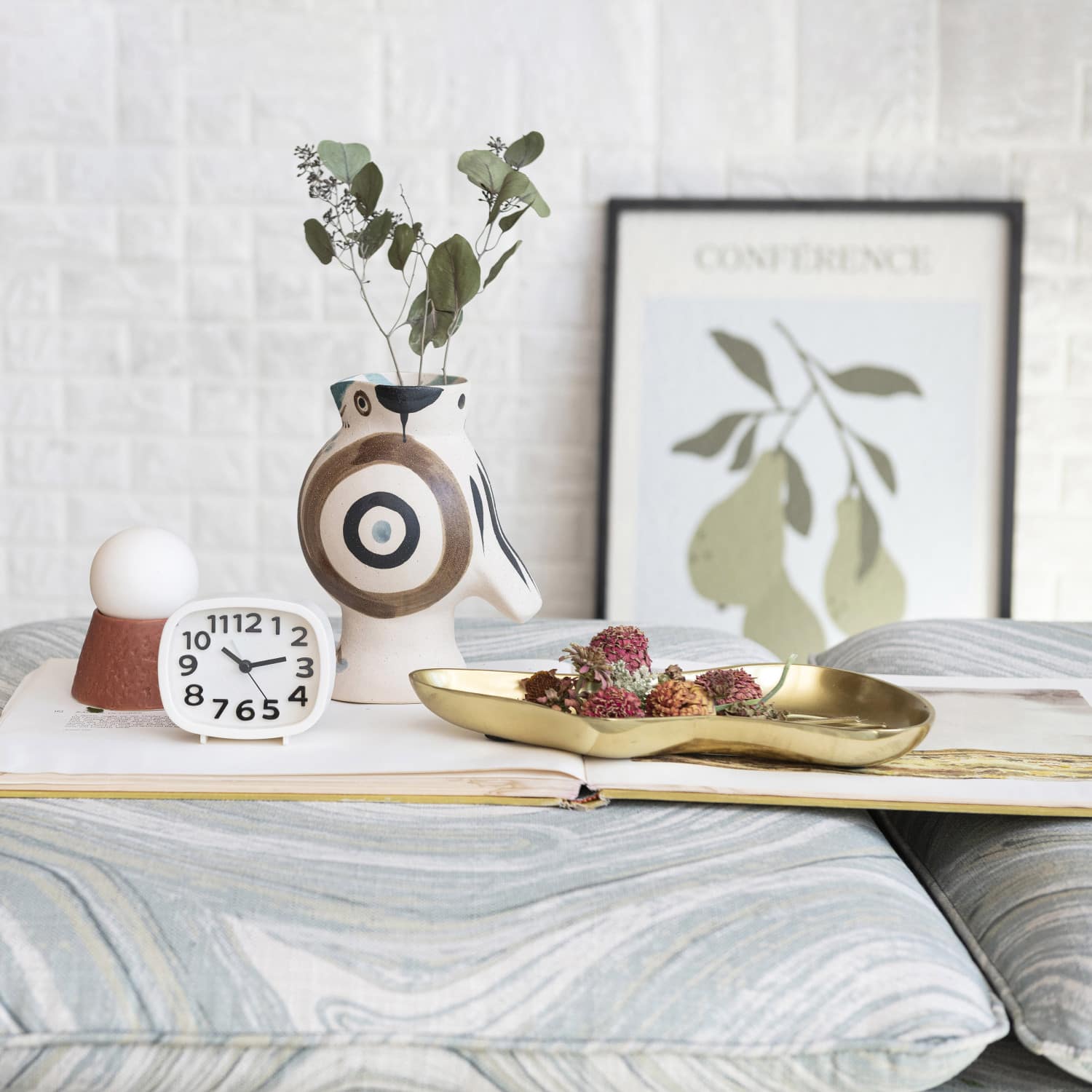 Hello Honey&#xAE; 27.5&#x22; Pear Design Framed Textured Paper Wall Decoration