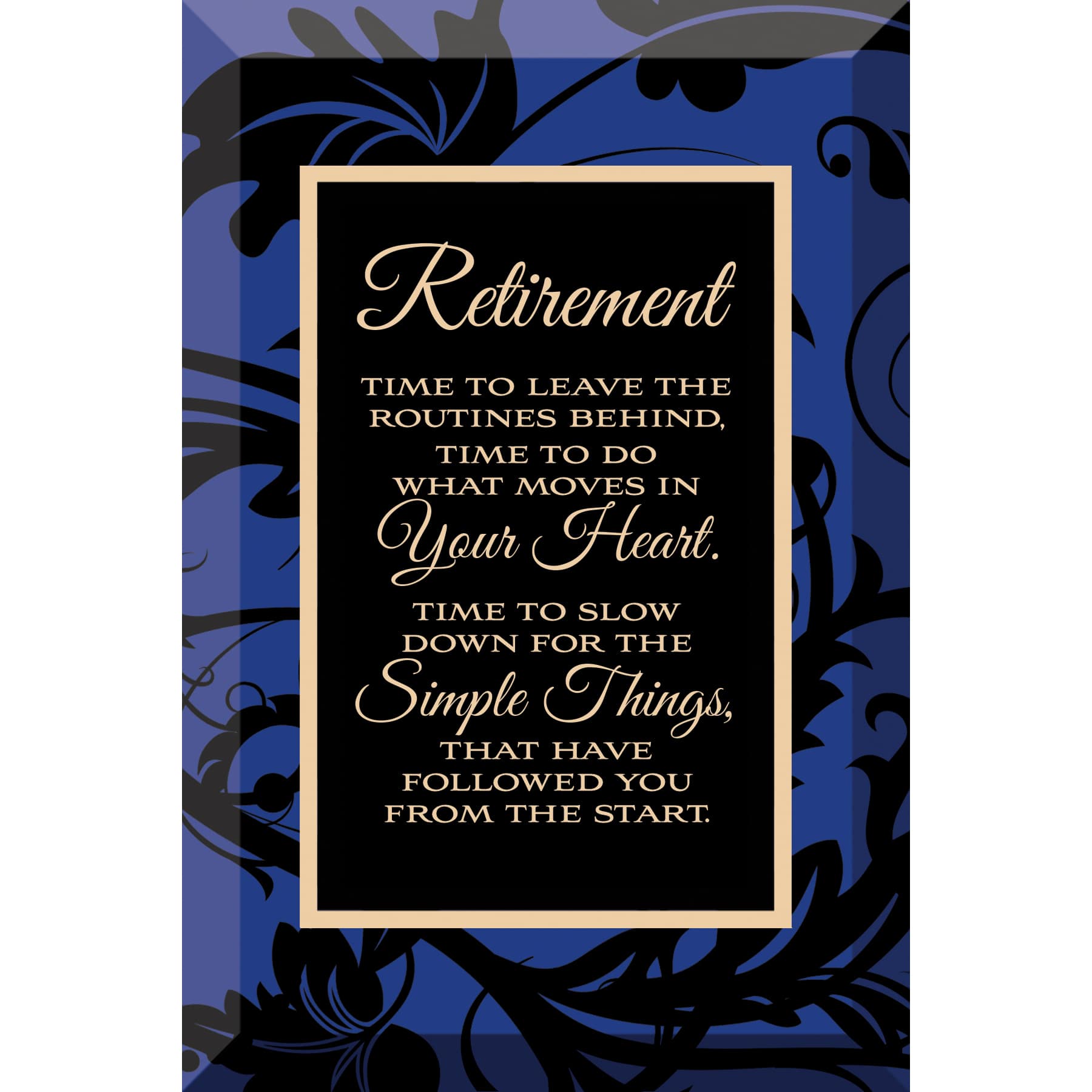 Retirement Beveled Glass Plaque with Easel | Michaels