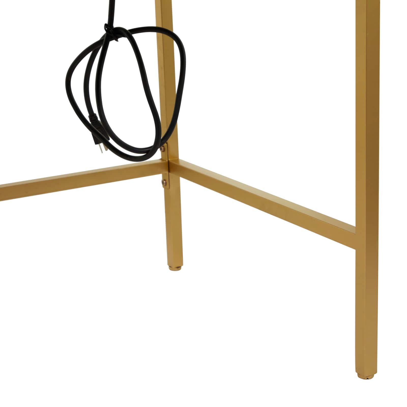 Black Wood Glam Desk, 46" x 20" x 30"