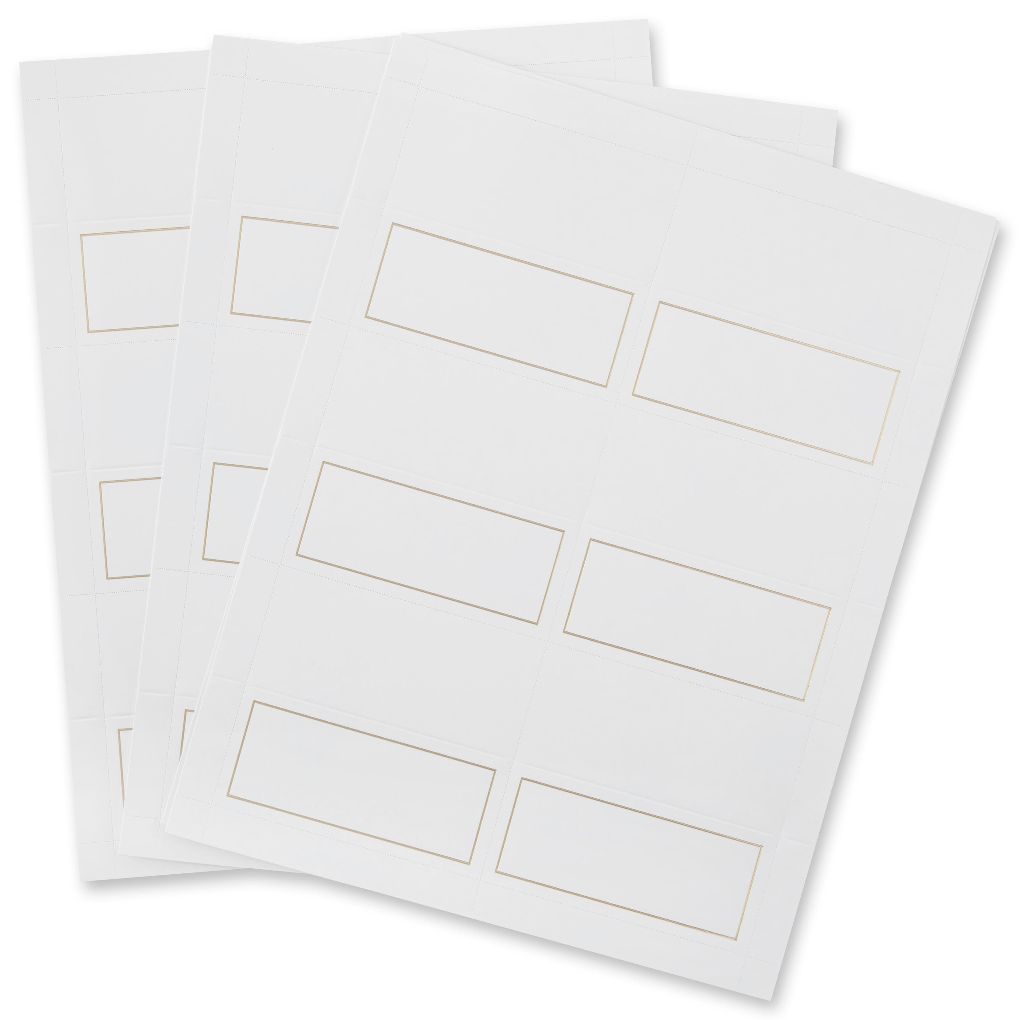 12 Packs 48 ct. (576 total) Gold Border Place Cards by Recollections
