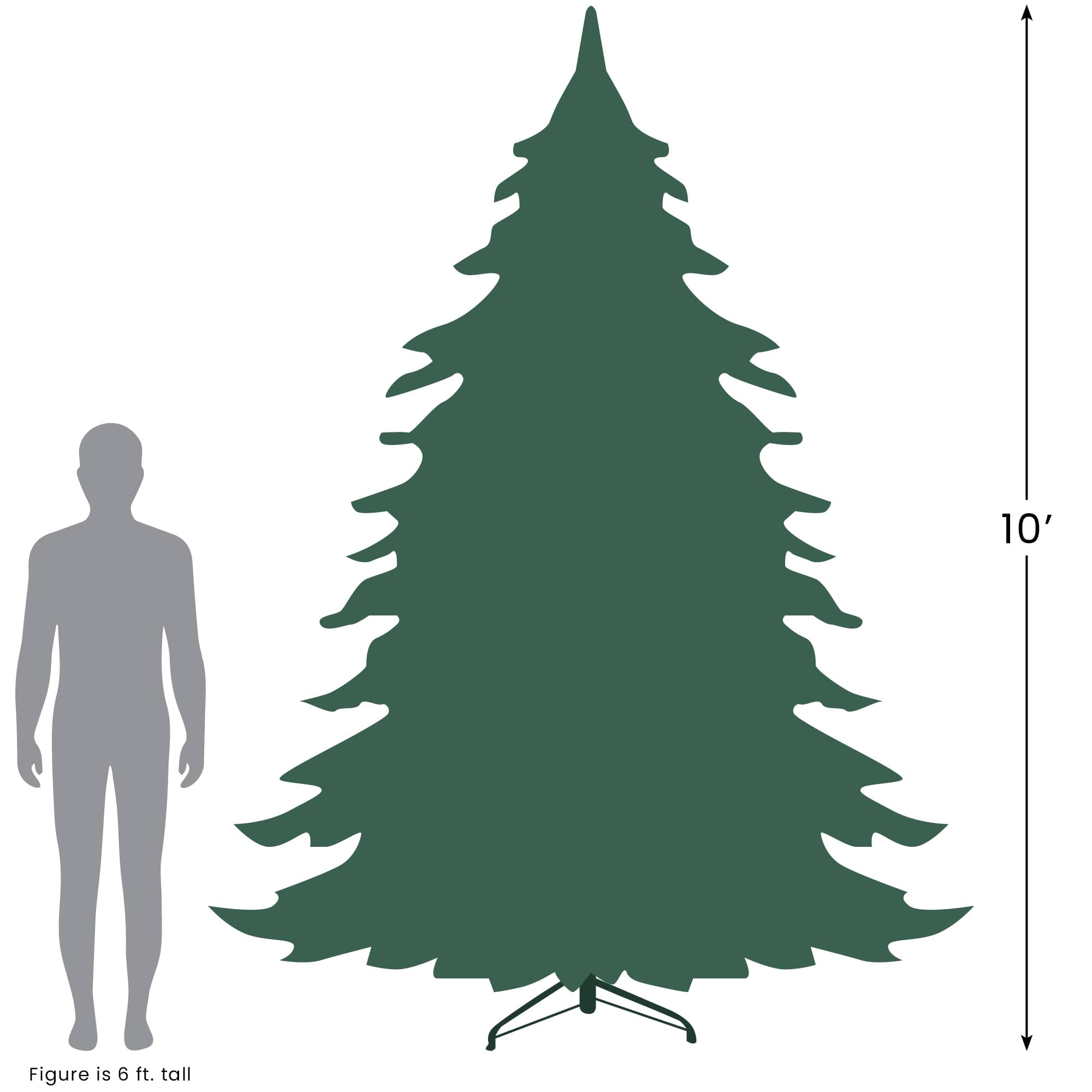 10ft. Pre-Lit Canadian Pine Artificial Christmas Tree, Clear Lights
