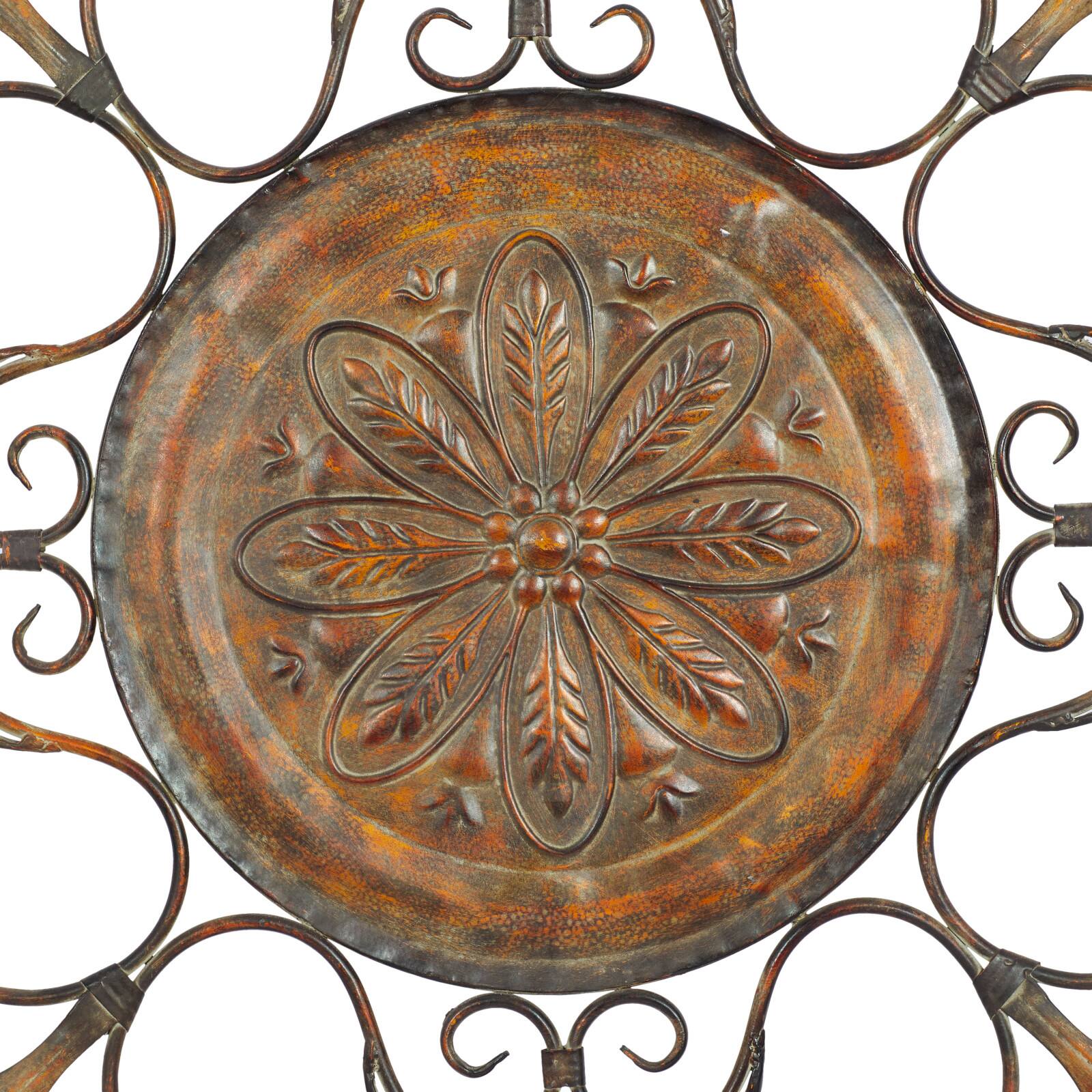 45&#x22; Brown Metal Rustic Wall D&#xE9;cor