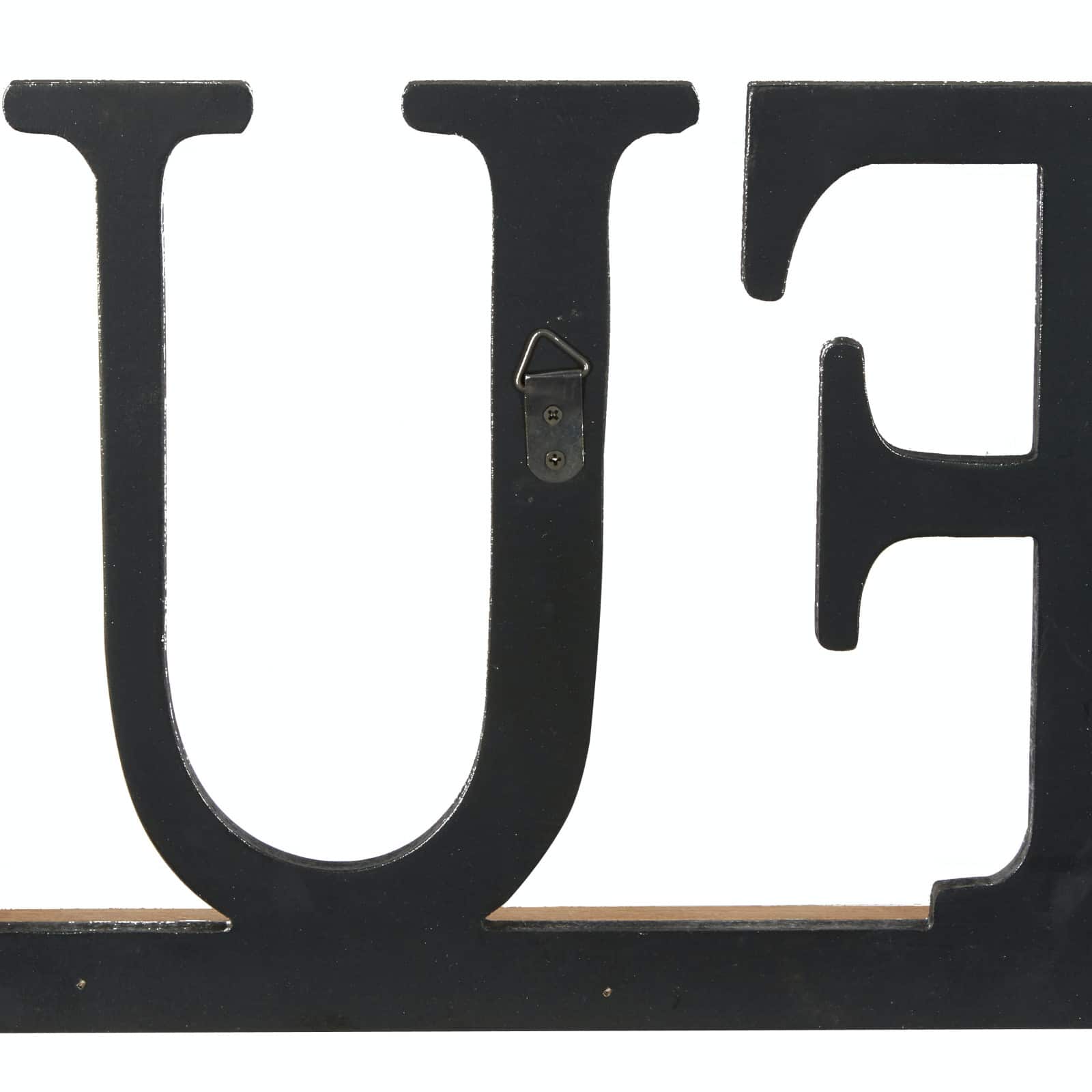 Black Wood Traditional Wall Decor 10" x 48" x 1"