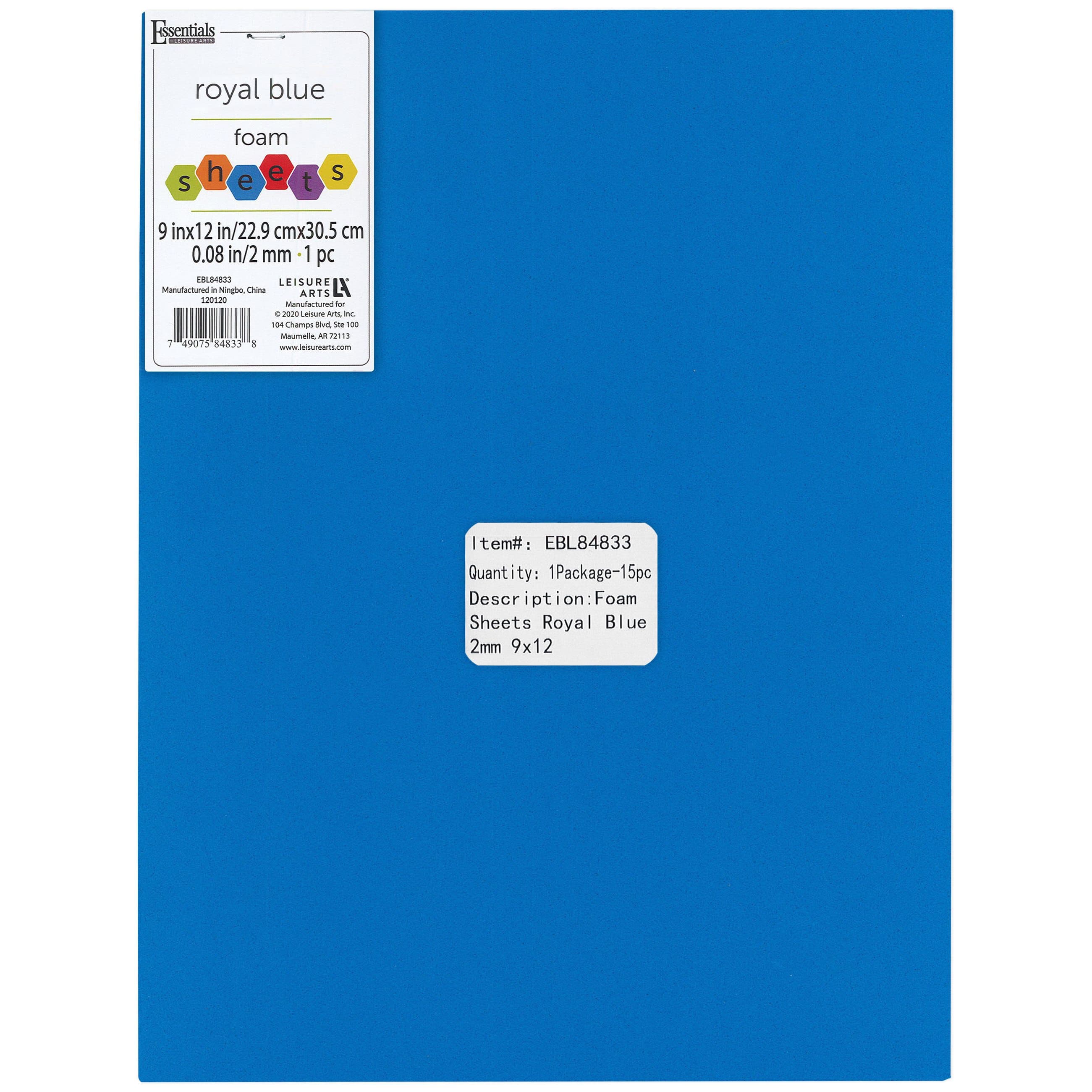 Essentials by Leisure Arts 9 x 12 Foam Sheets, 15ct.