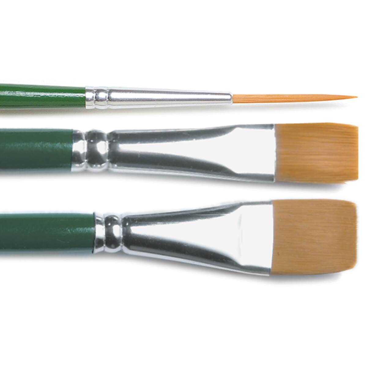 Plaid&#xAE; One Stroke Gold Nylon Brush Set, 3ct.
